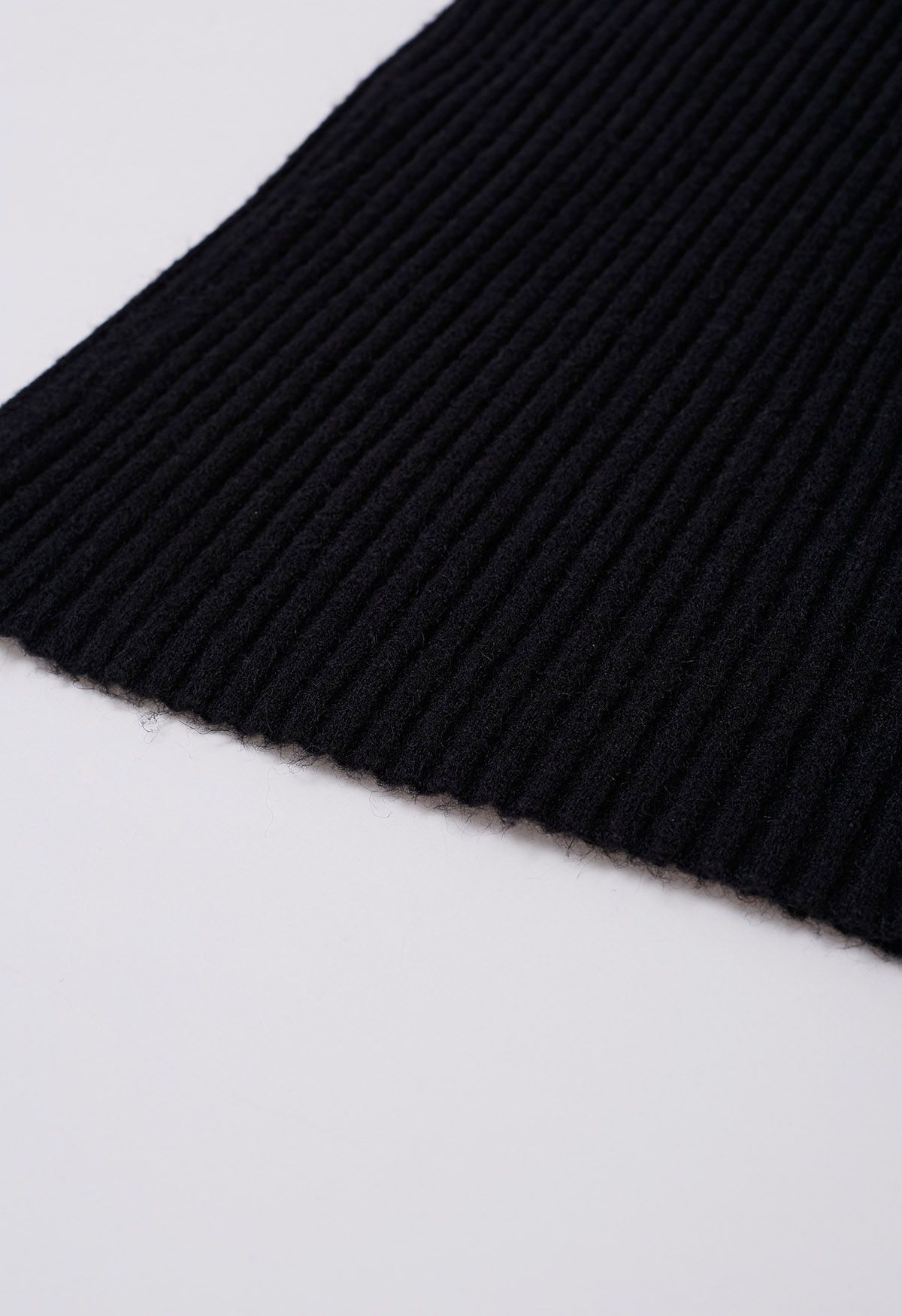 Robe Twinset en tricot côtelé à encolure perlée en noir
