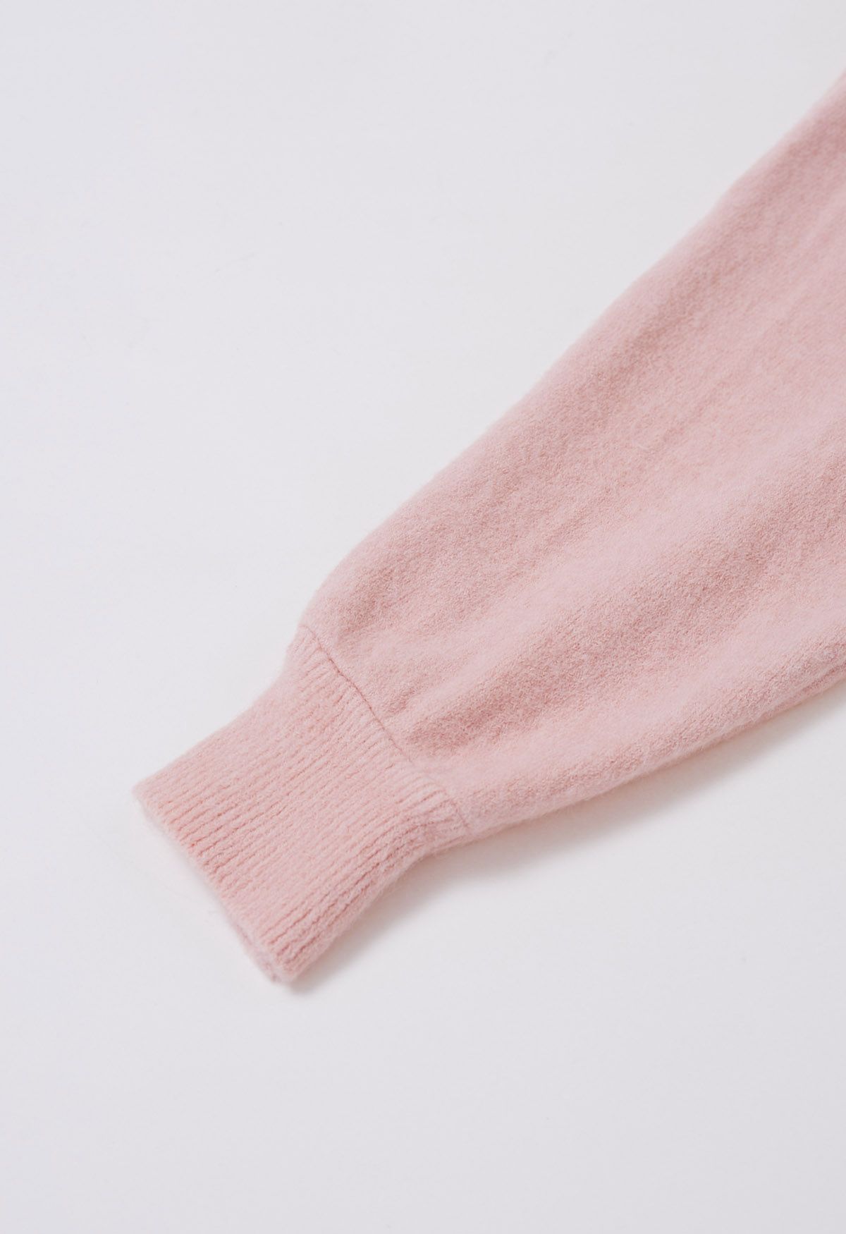 Robe Twinset en tricot côtelé à encolure perlée en rose