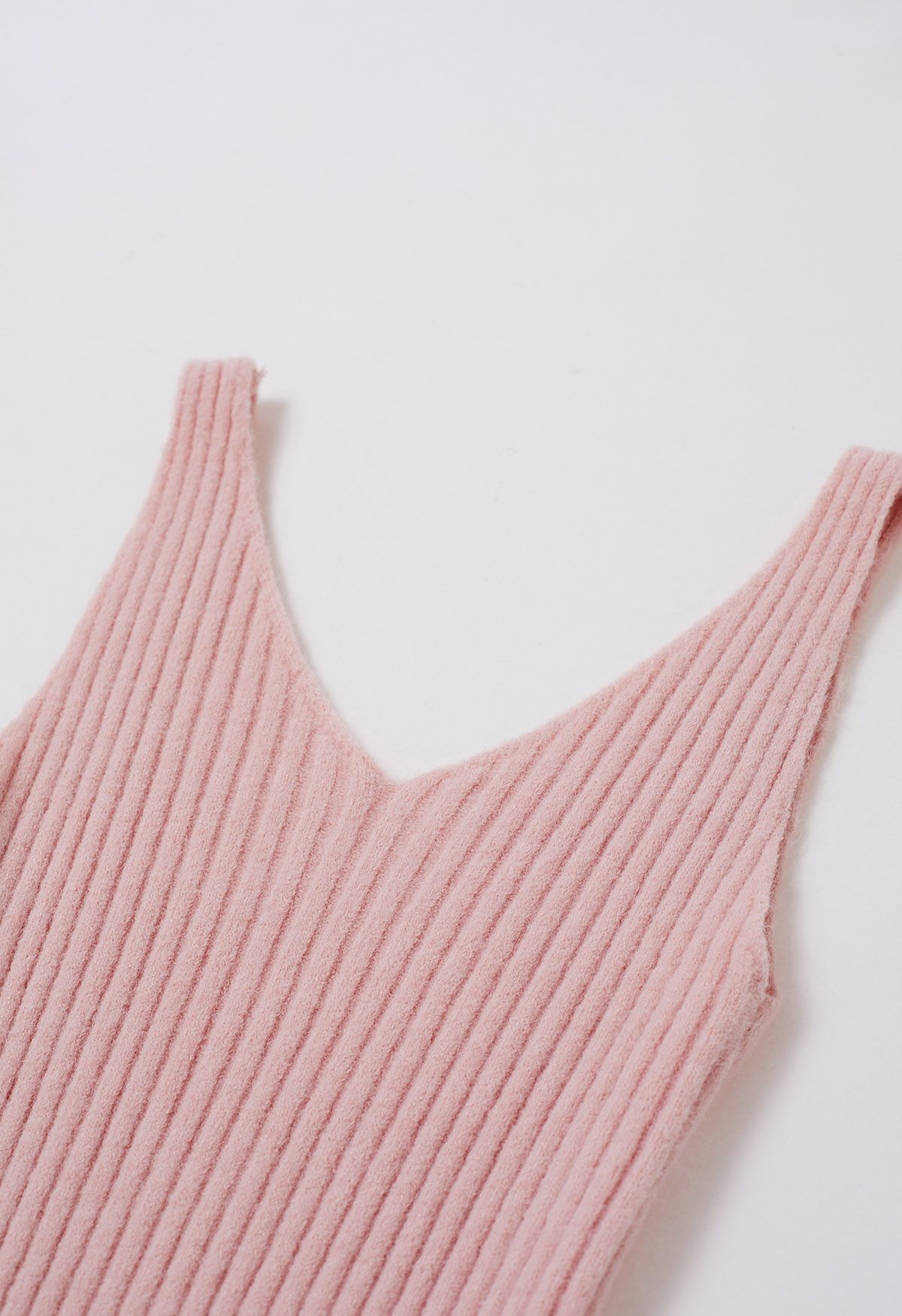 Robe Twinset en tricot côtelé à encolure perlée en rose