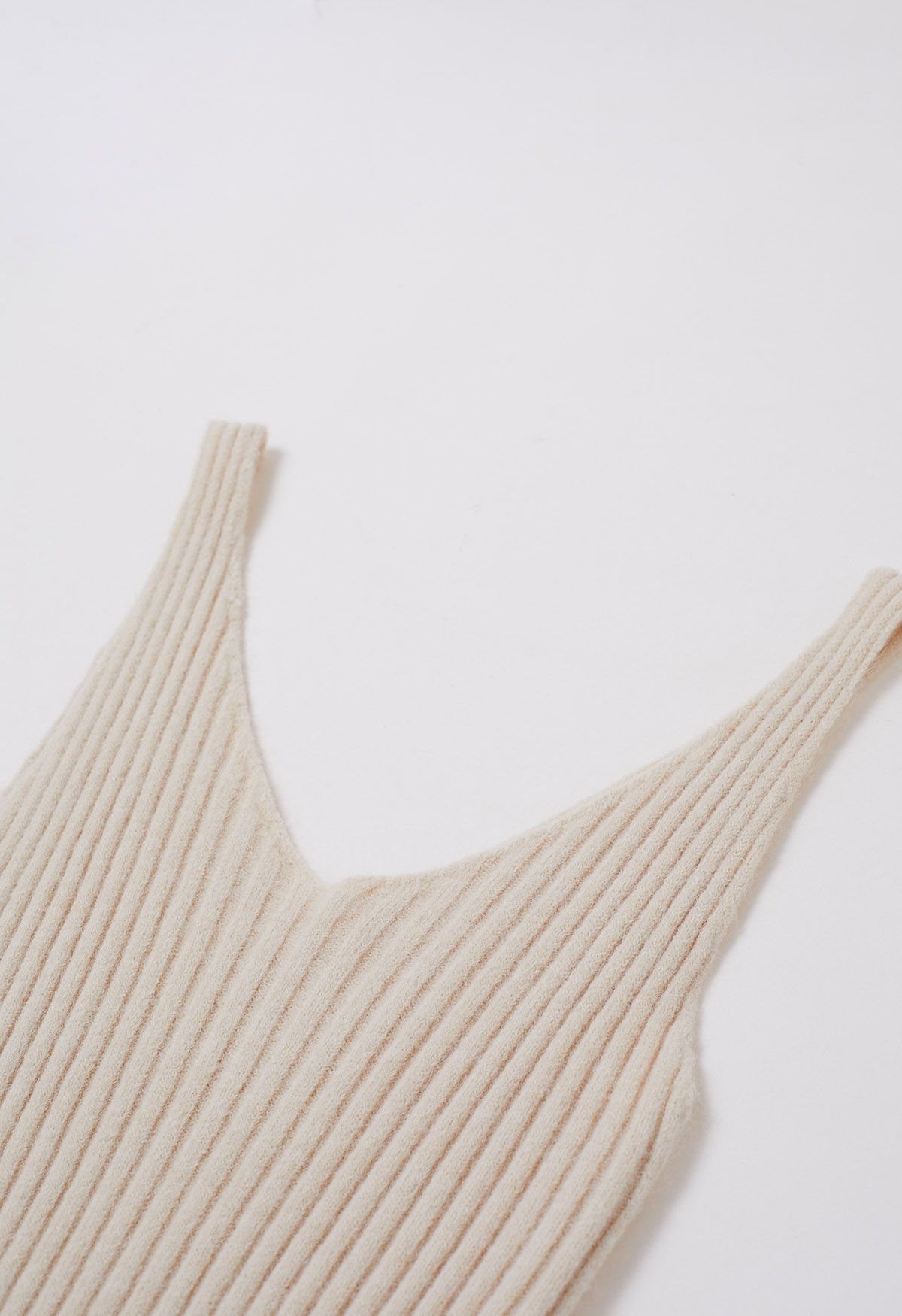 Robe Twinset en tricot côtelé à encolure perlée en sable