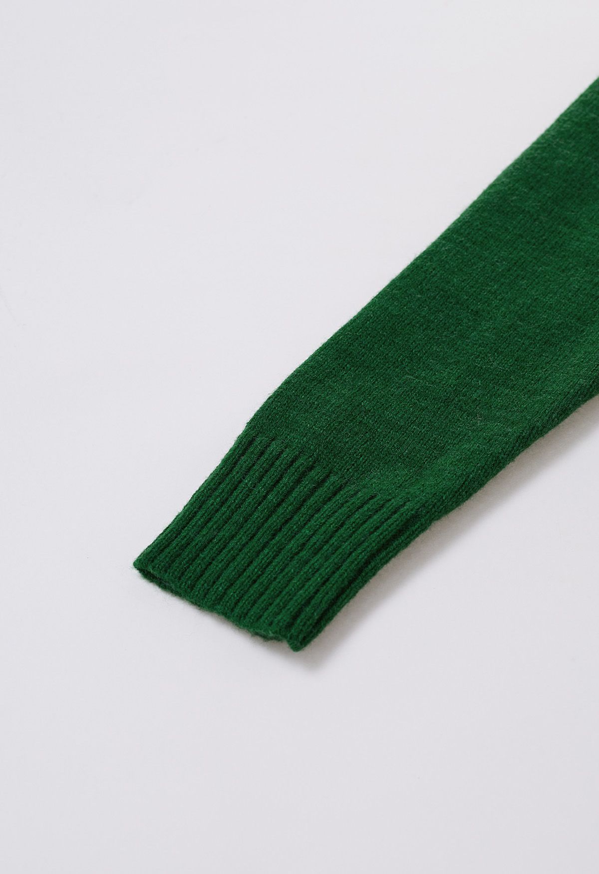 Robe midi en tricot ceinturée à col roulé en vert