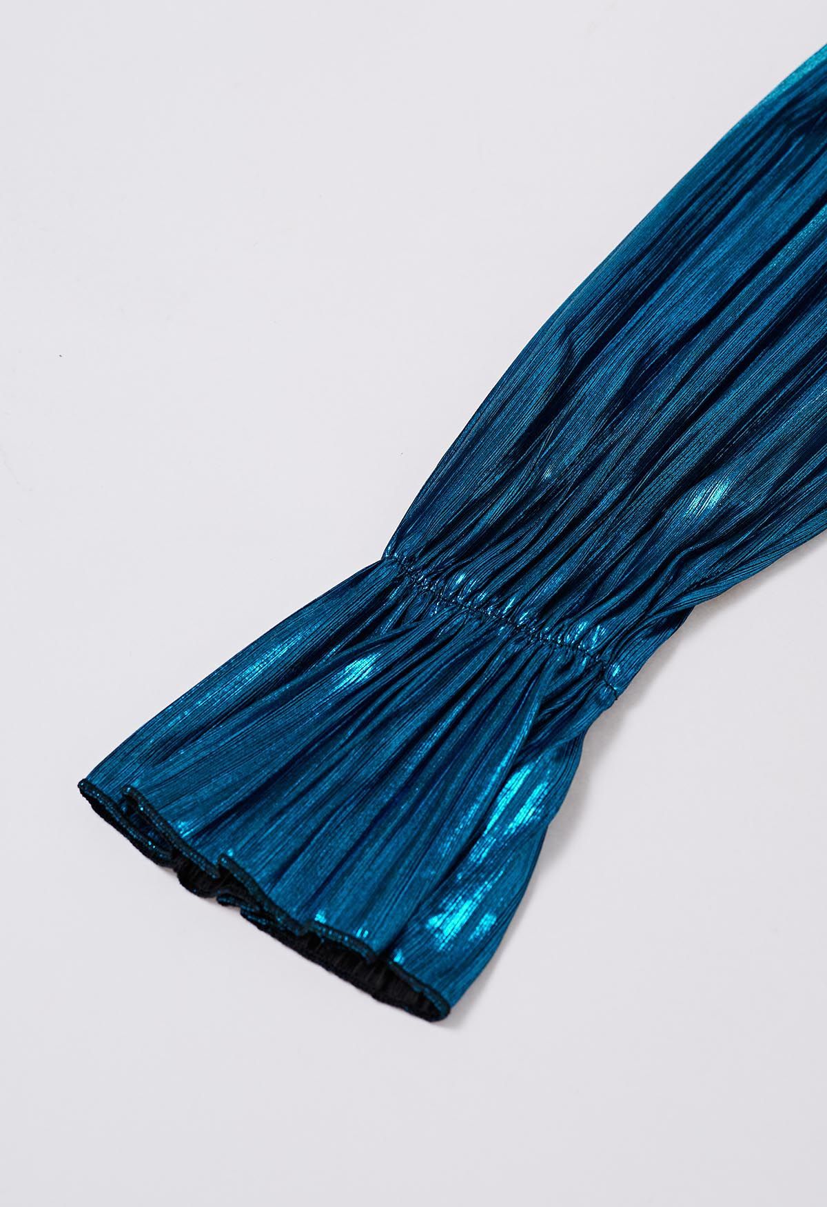 Glamorous - Mini-robe plissée à ceinture, indigo