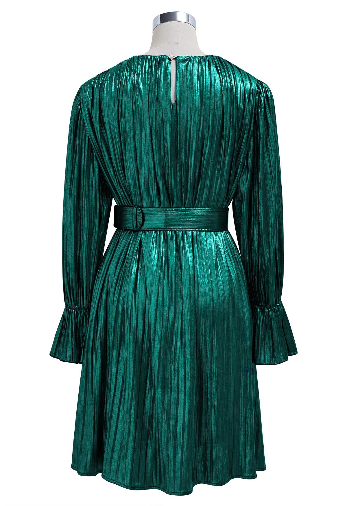 Glamorous - Mini-robe plissée à ceinture, vert