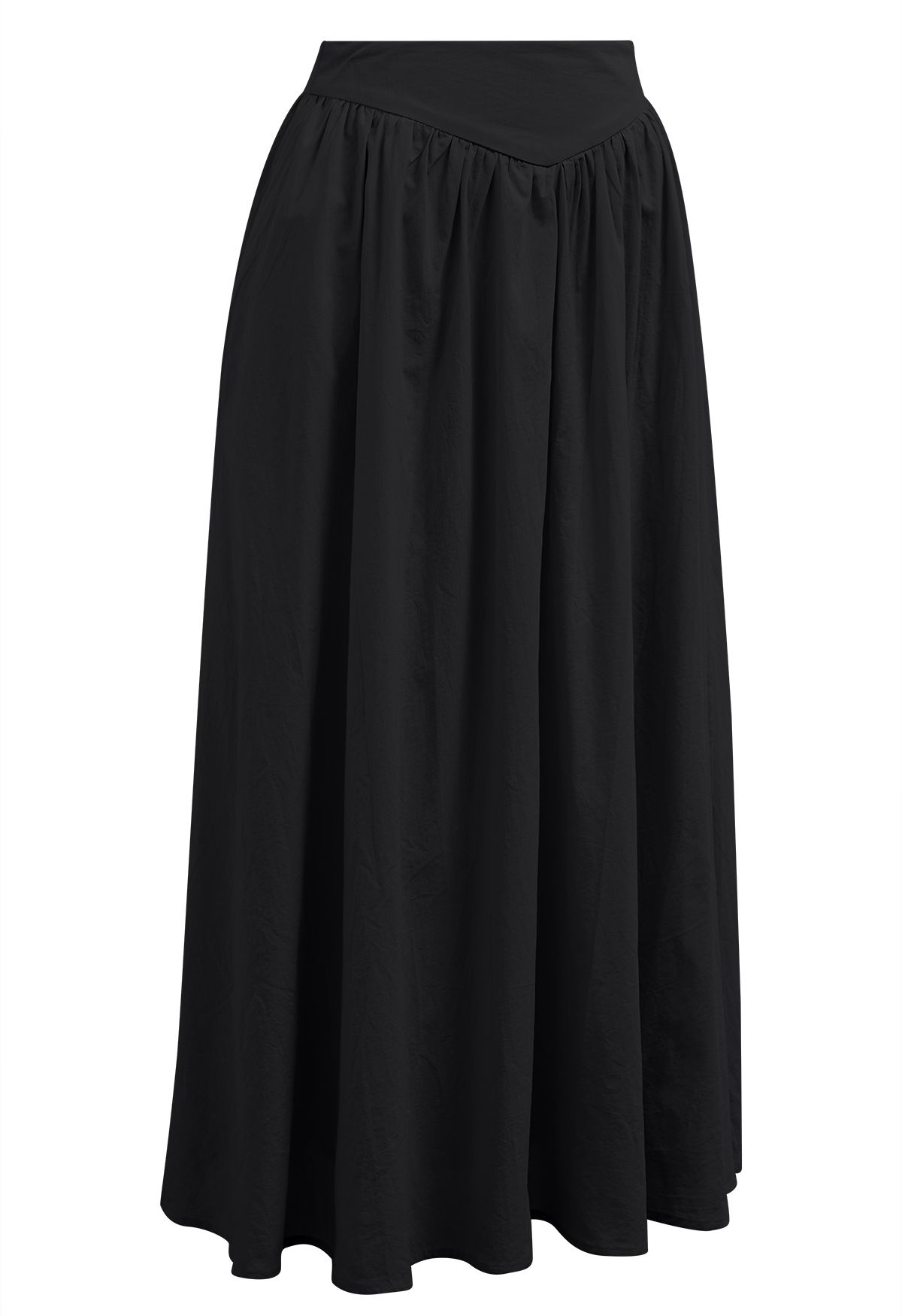 Jupe trapèze texturée Simple Elegance en noir