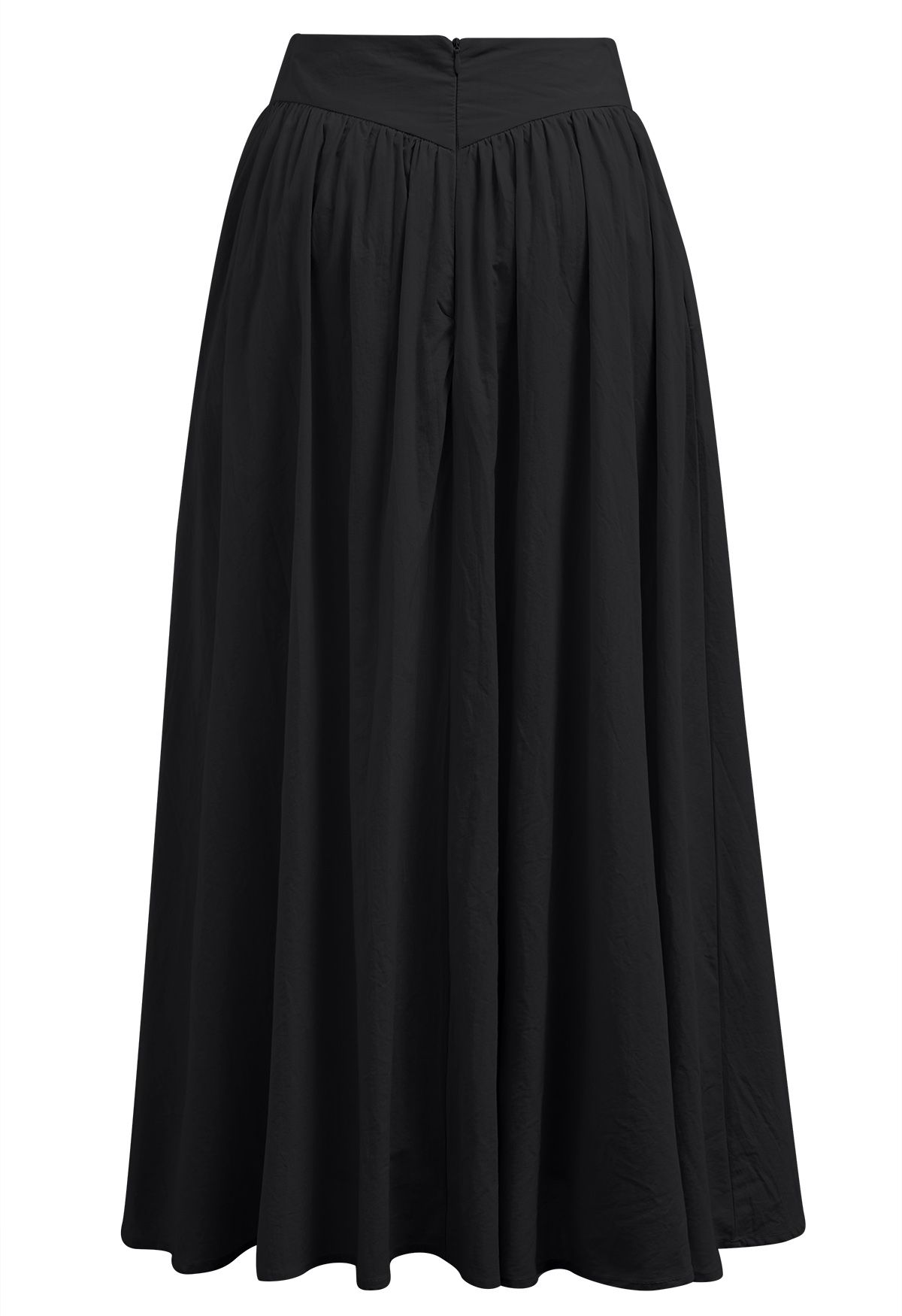 Jupe trapèze texturée Simple Elegance en noir