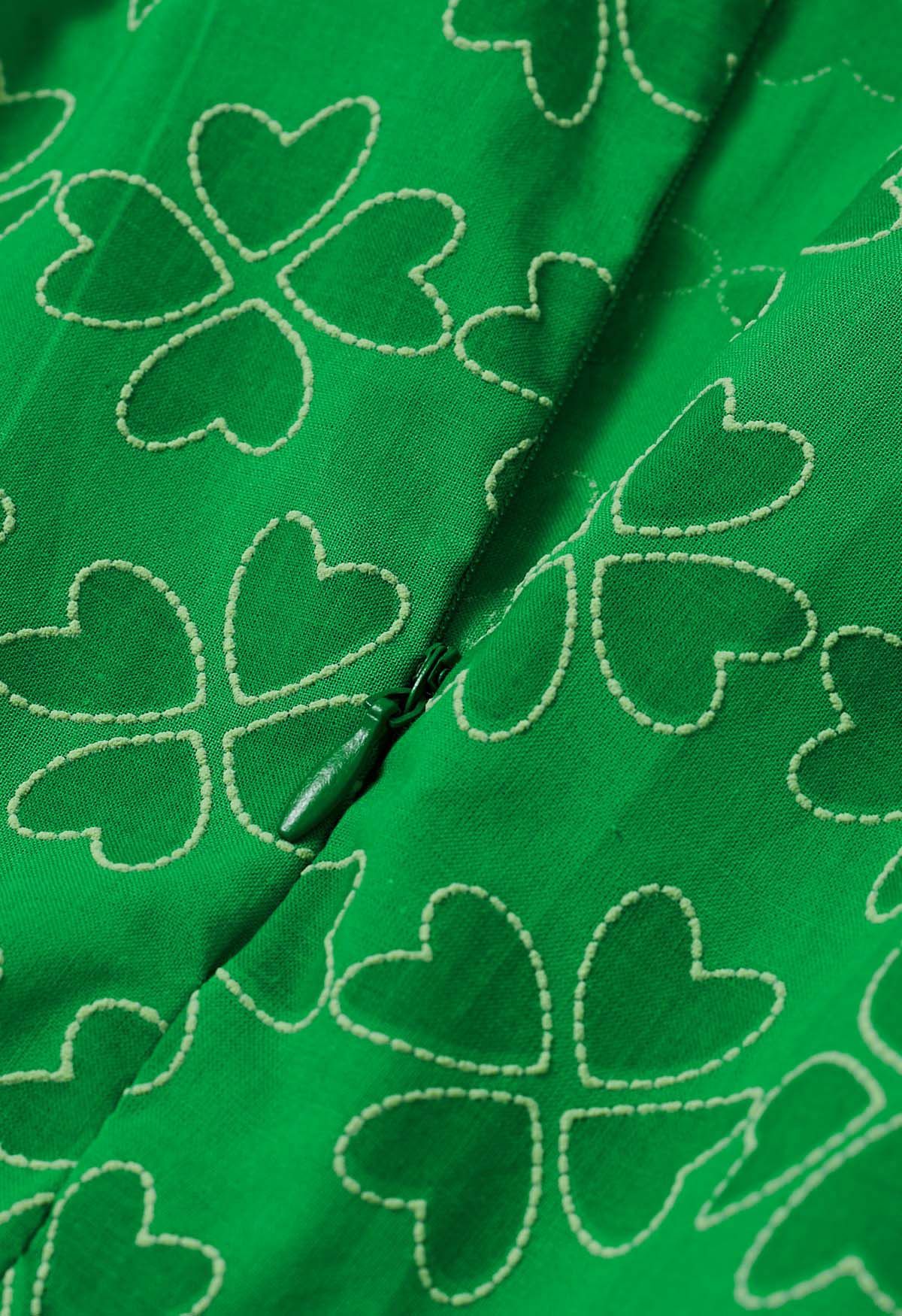 Robe longue à bretelles nouées trèfle à quatre feuilles