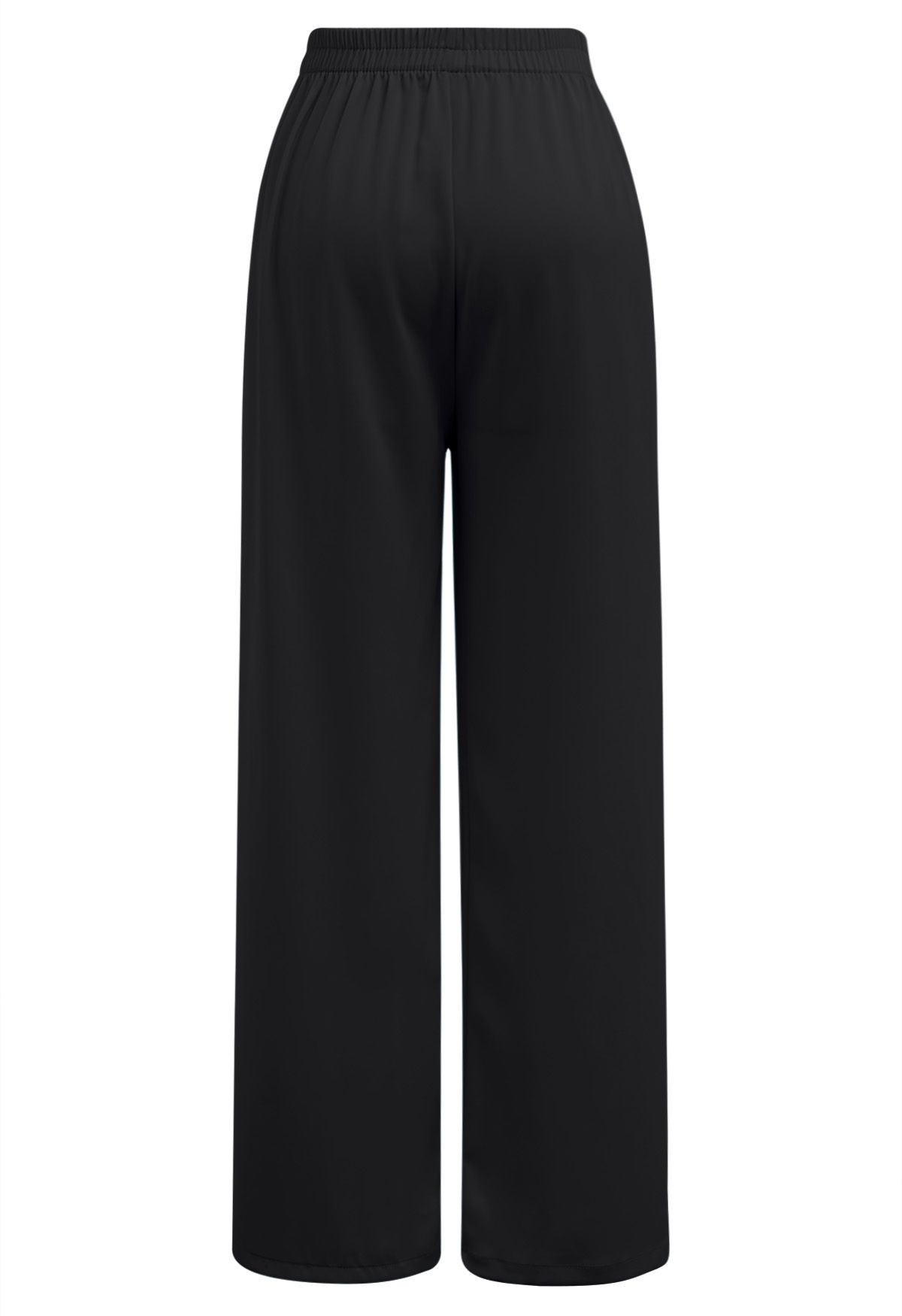 Pantalon à enfiler finition satinée en noir