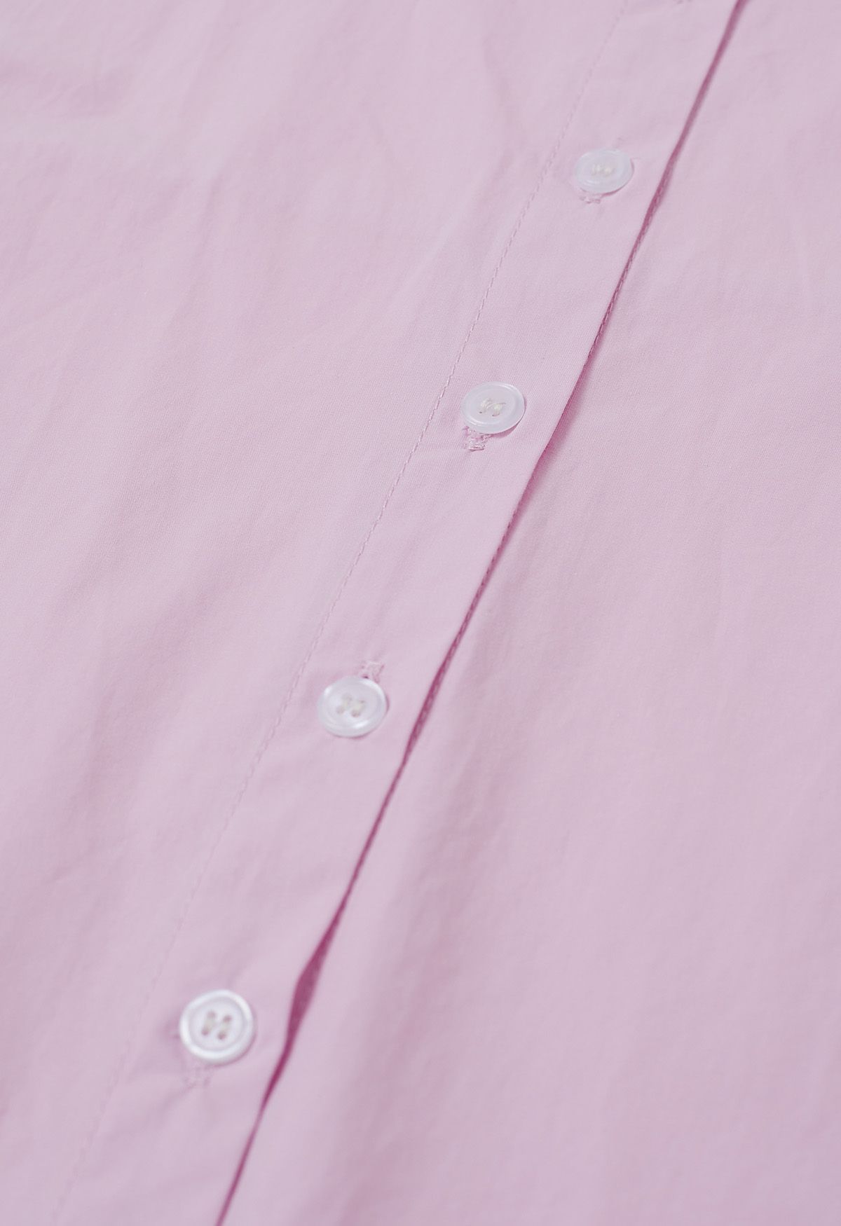 Chemise courte boutonnée chic en rose