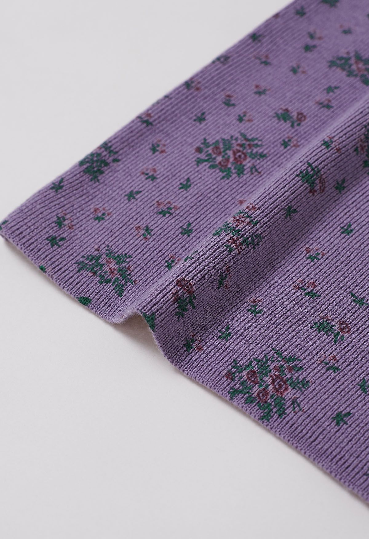 Haut en tricot sans manches Serene Floret en violet