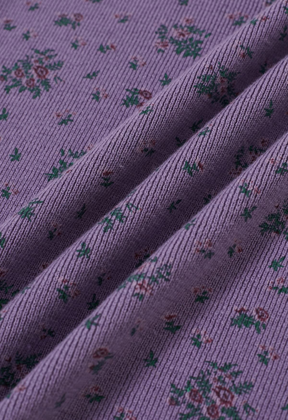 Haut en tricot sans manches Serene Floret en violet