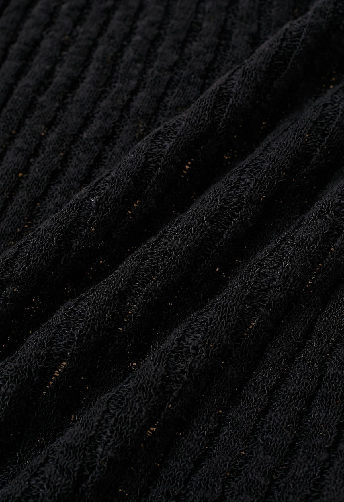 Haut basique en coton à mancherons en noir