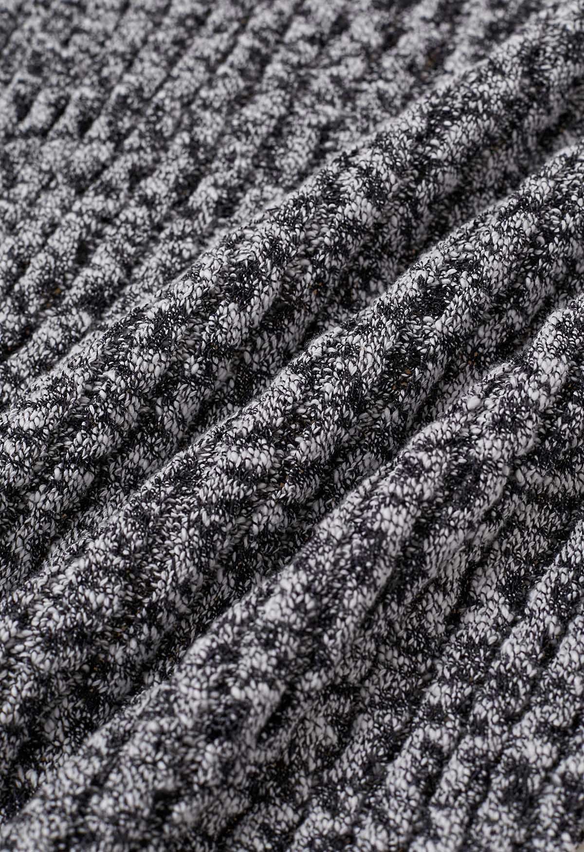 Haut basique en coton à manches courtes en gris
