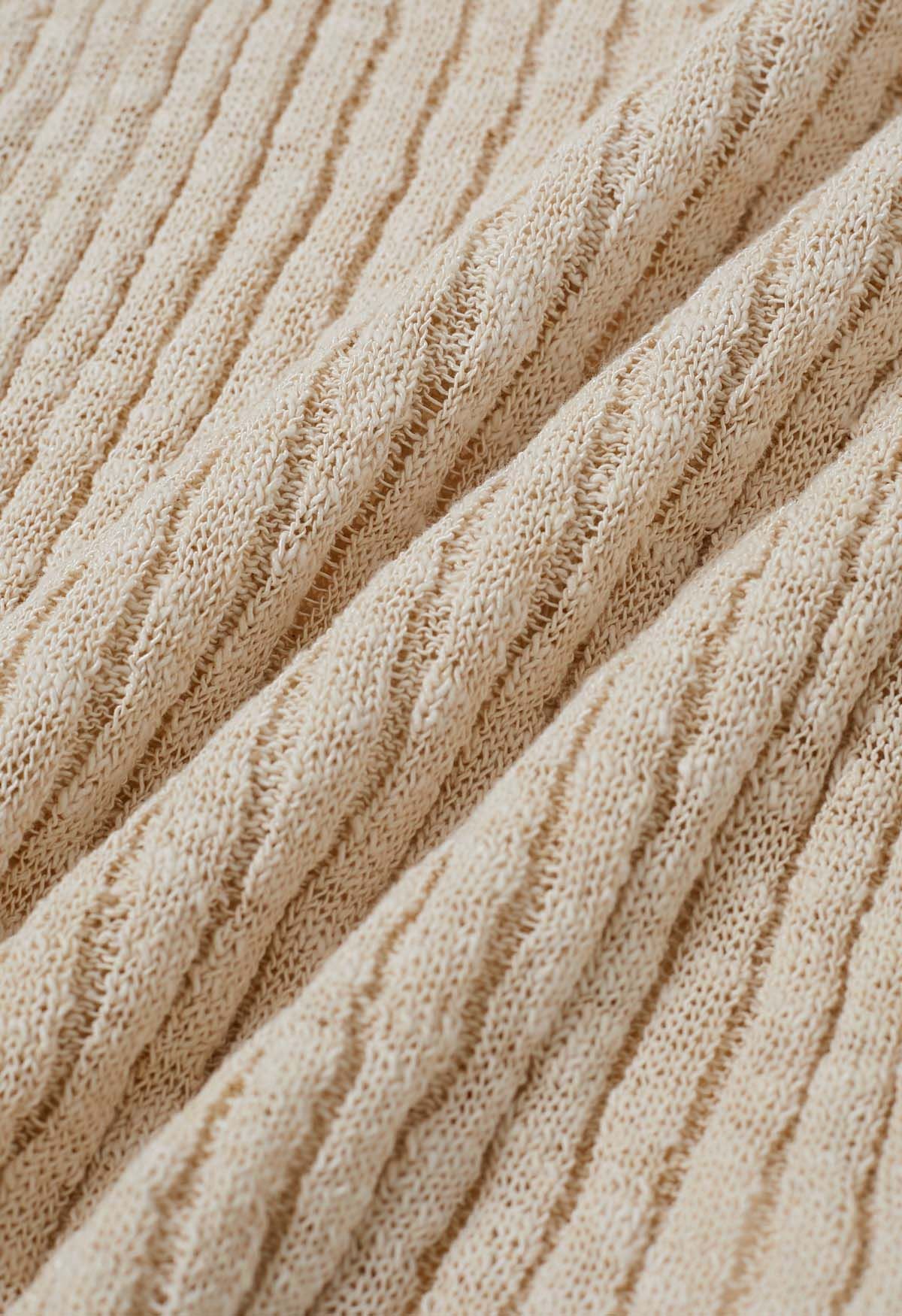 Haut basique en coton à manches courtes en avoine
