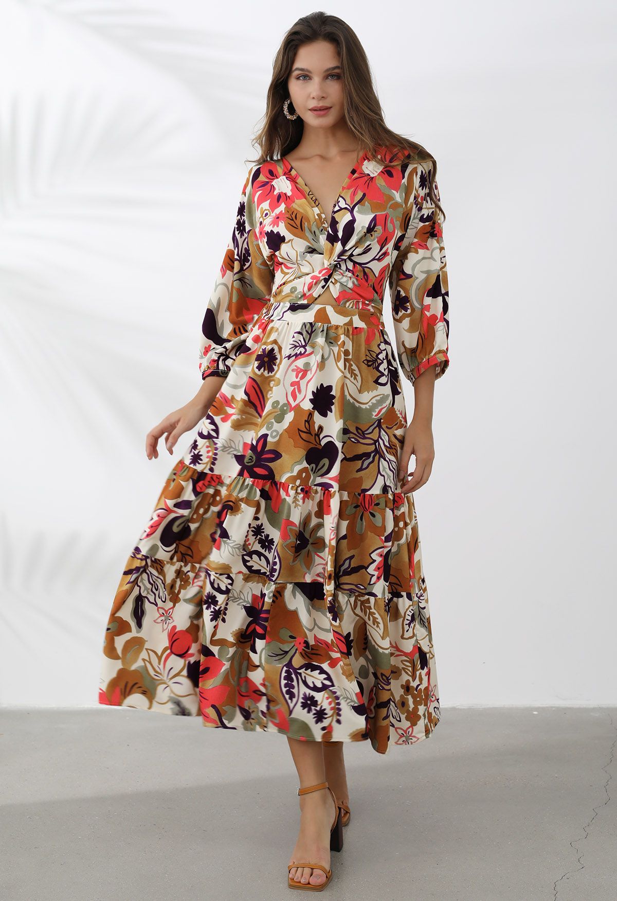 Robe longue tropical chic sale