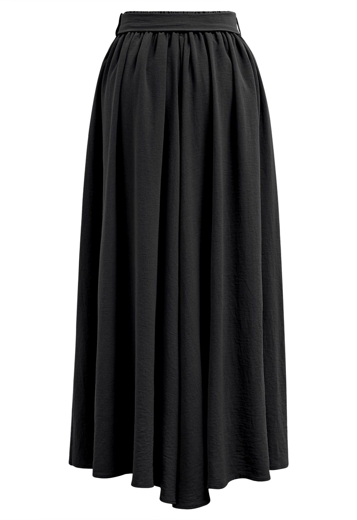 Pantalon court asymétrique Breezy à nouer à la taille en noir