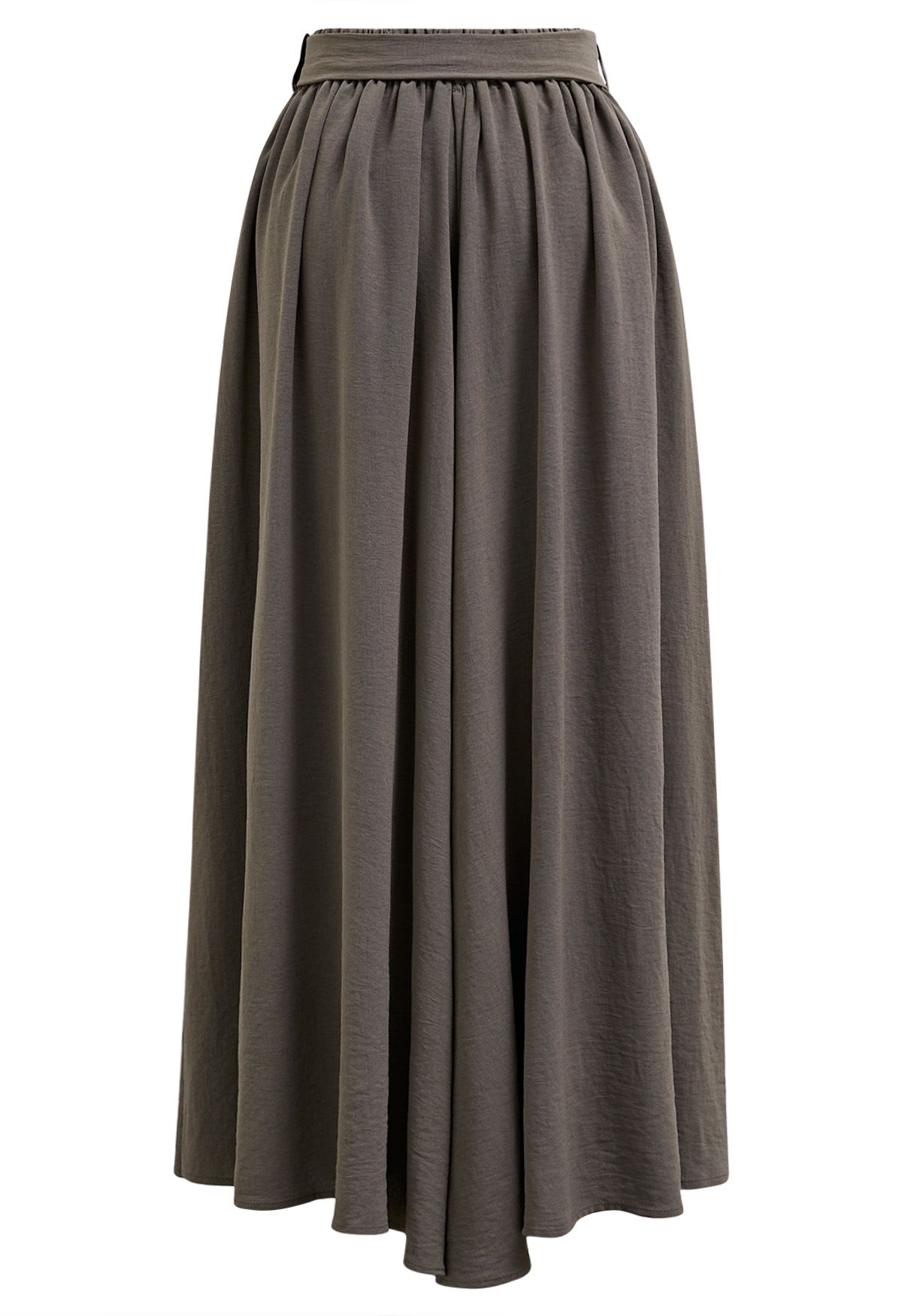 Pantalon court asymétrique Breezy à taille nouée en marron