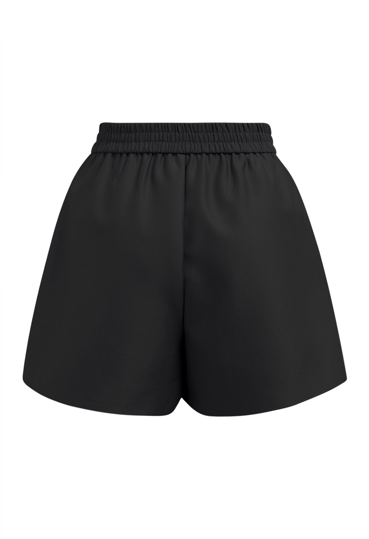 Short boutonné doré avec poche latérale en noir