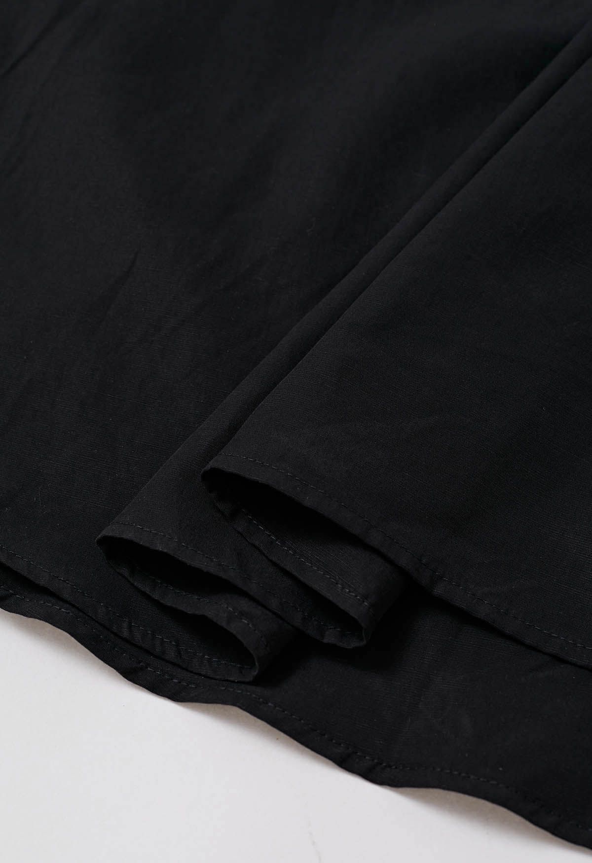 Robe longue dos nu avec nœud à nouer dans le dos en noir