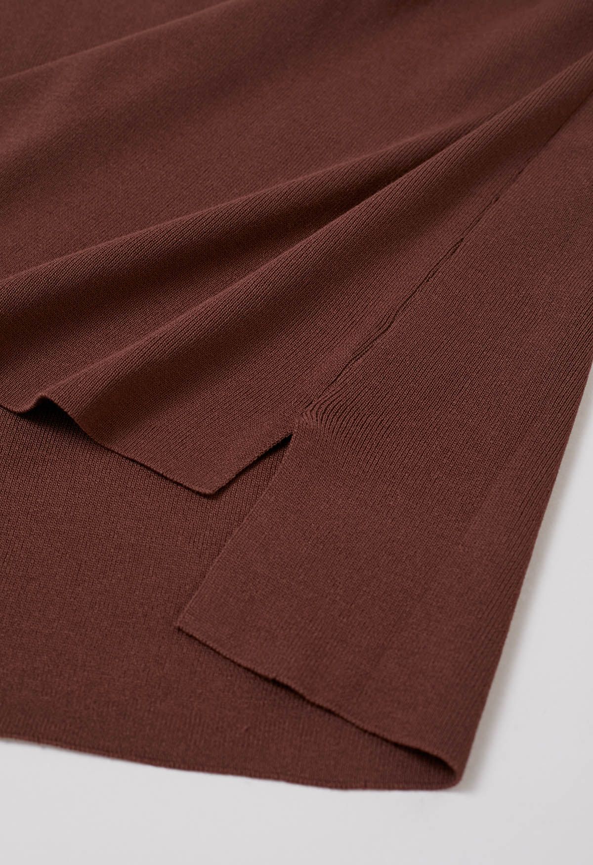 Ensemble haut sans manches et pantalon droit Daily Comfort en marron