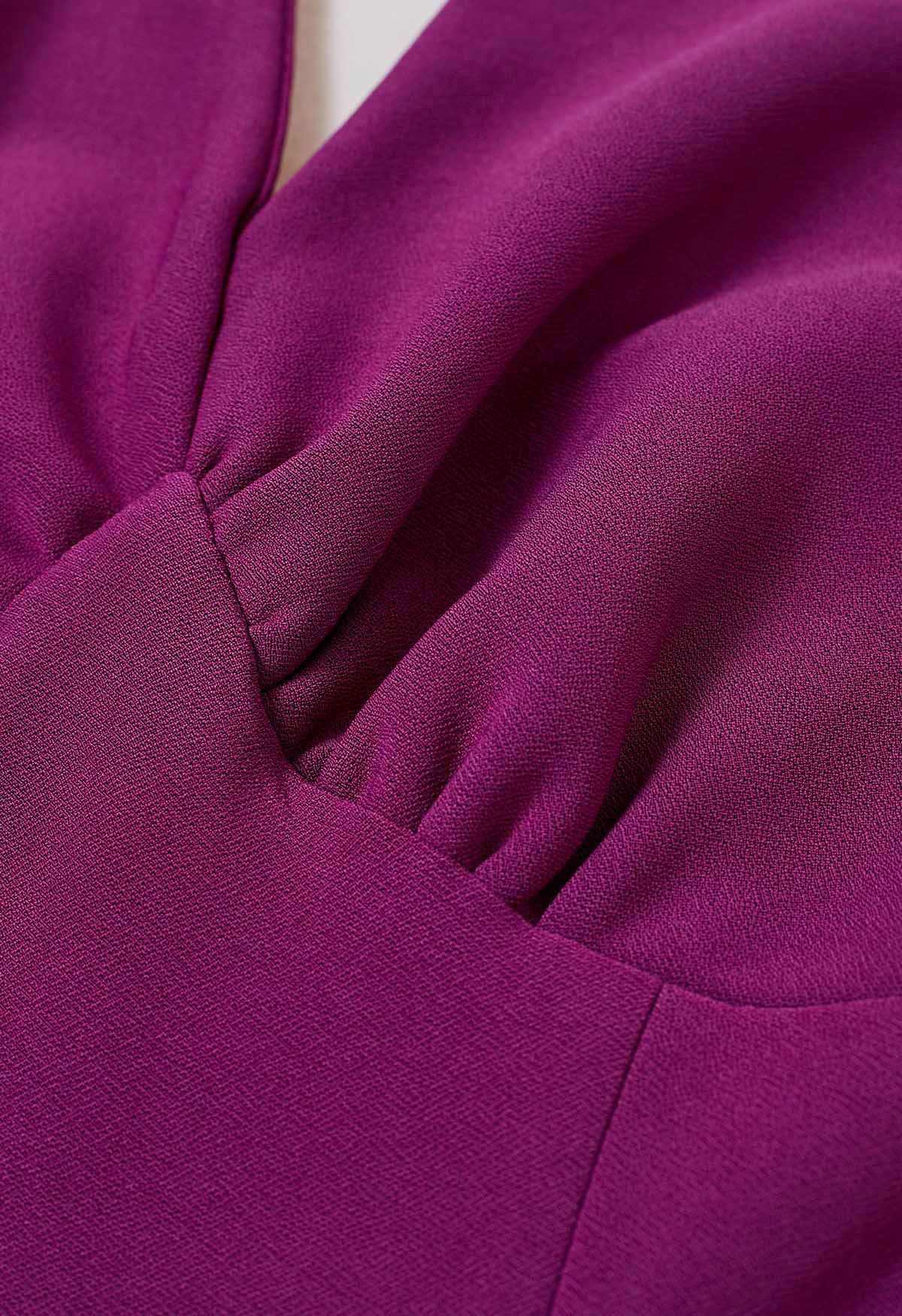 Robe fourreau fendue à col licou Modern Muse en magenta