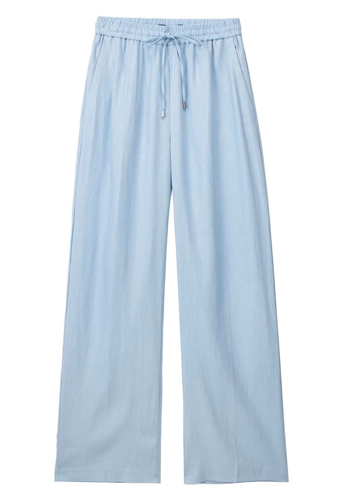 Pantalon Breezy en coton à jambe droite en bleu