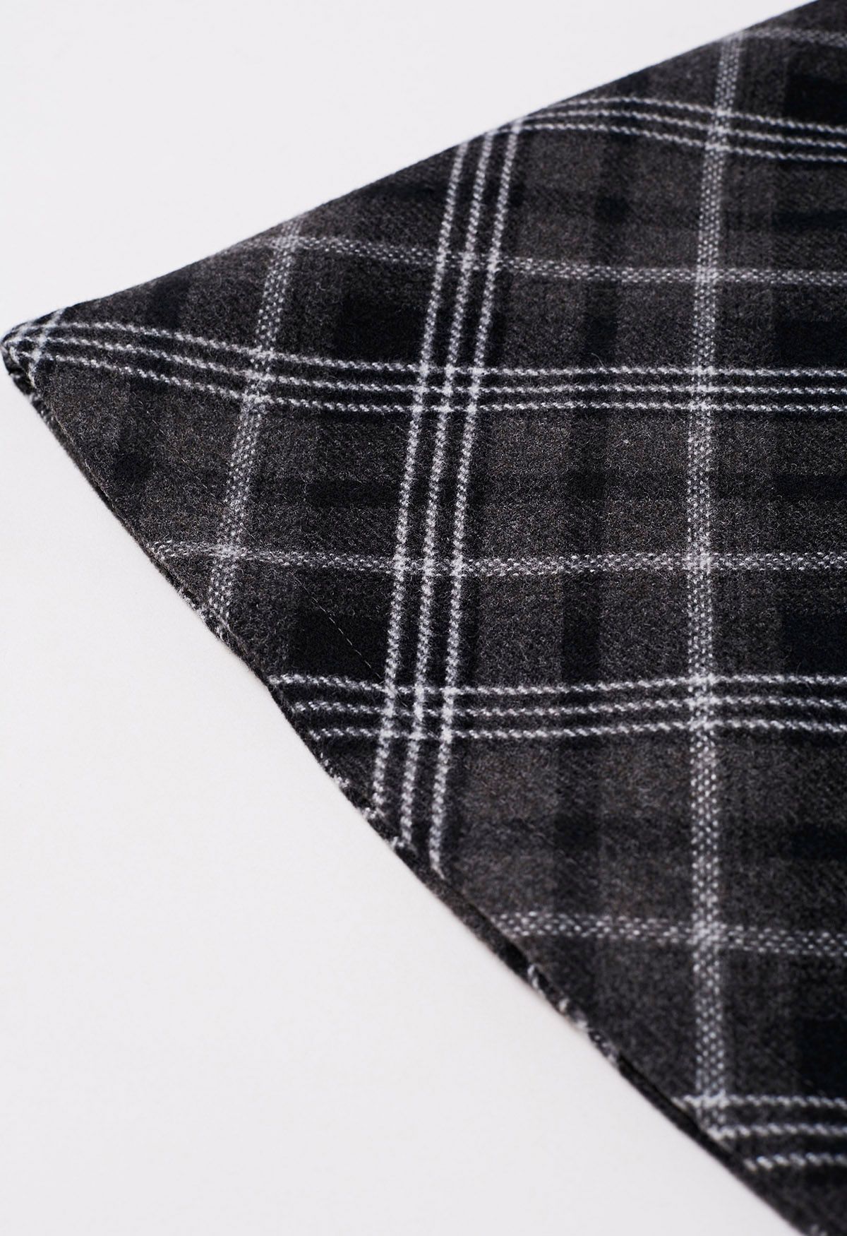 Mini-jupe écossaise noire à motif tartan