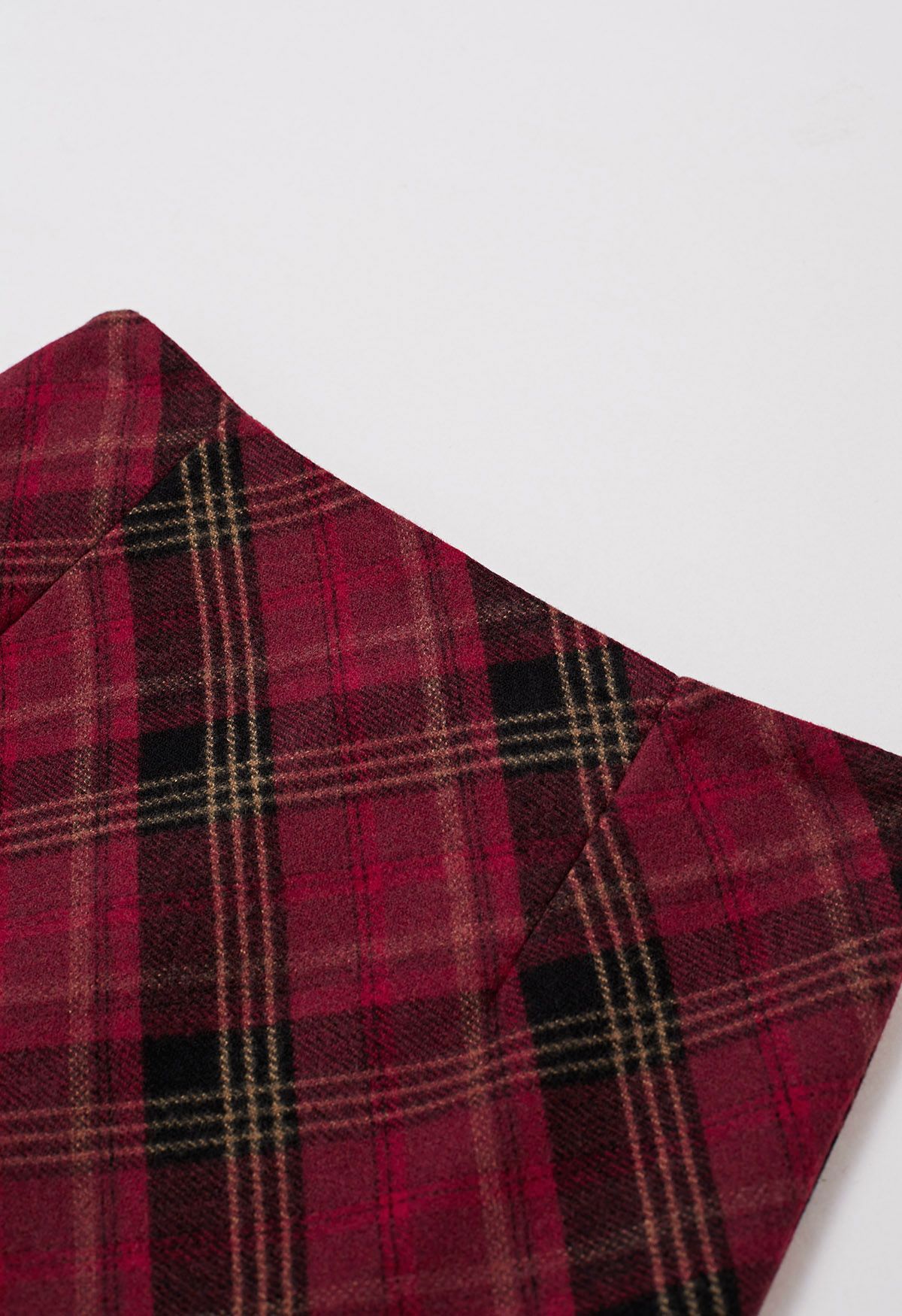 Mini-jupe écossaise à motif tartan rouge