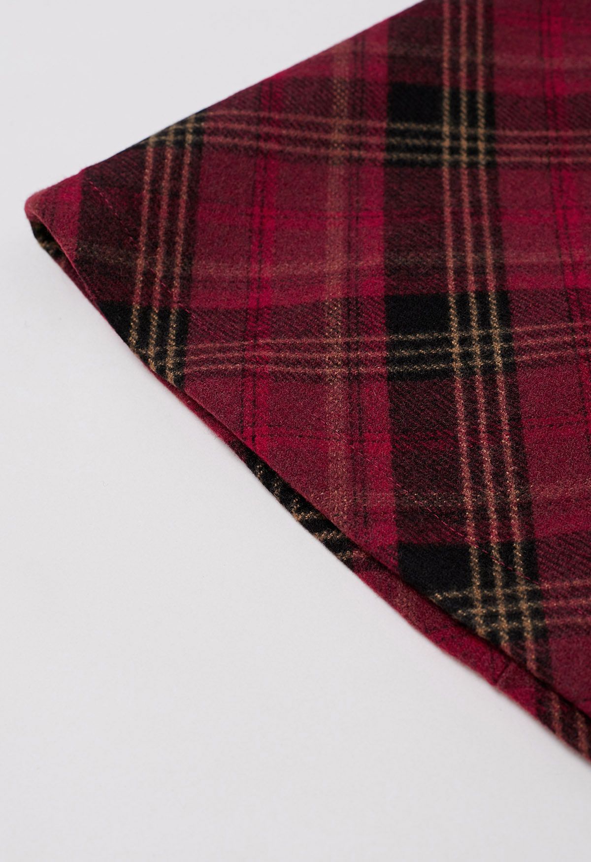 Mini-jupe écossaise à motif tartan rouge