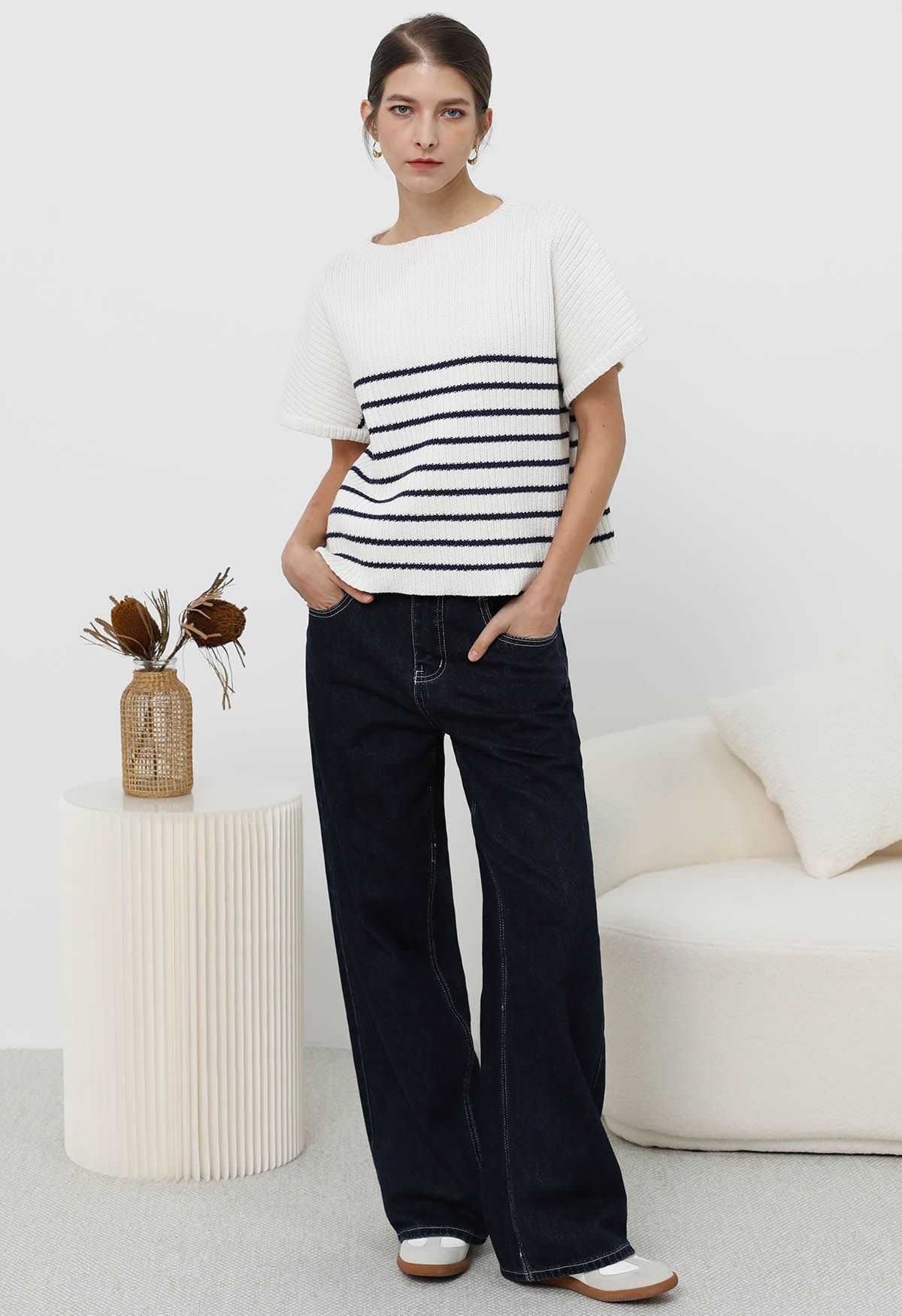 Pull en coton rayé Nautical Breeze