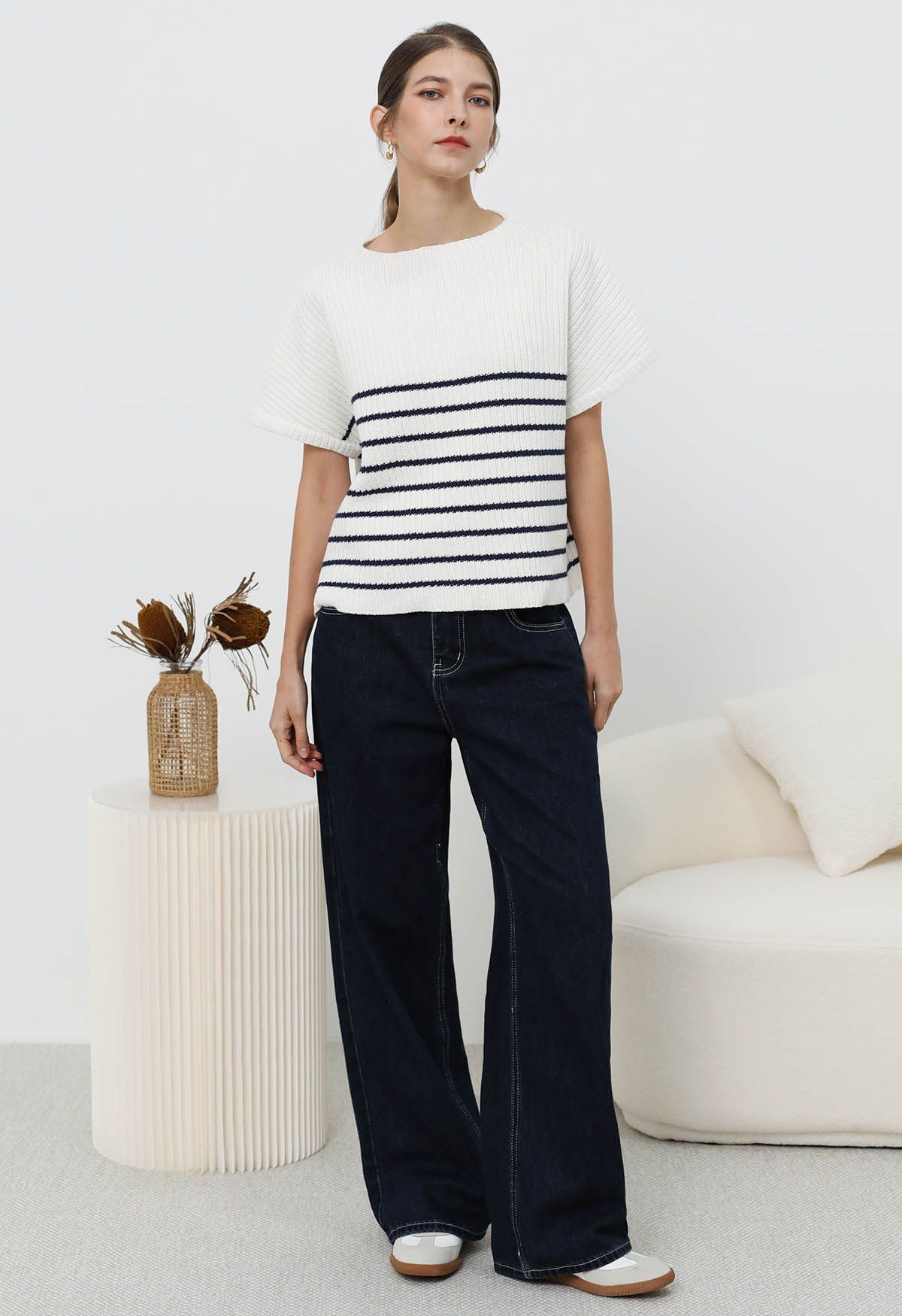 Pull en coton rayé Nautical Breeze