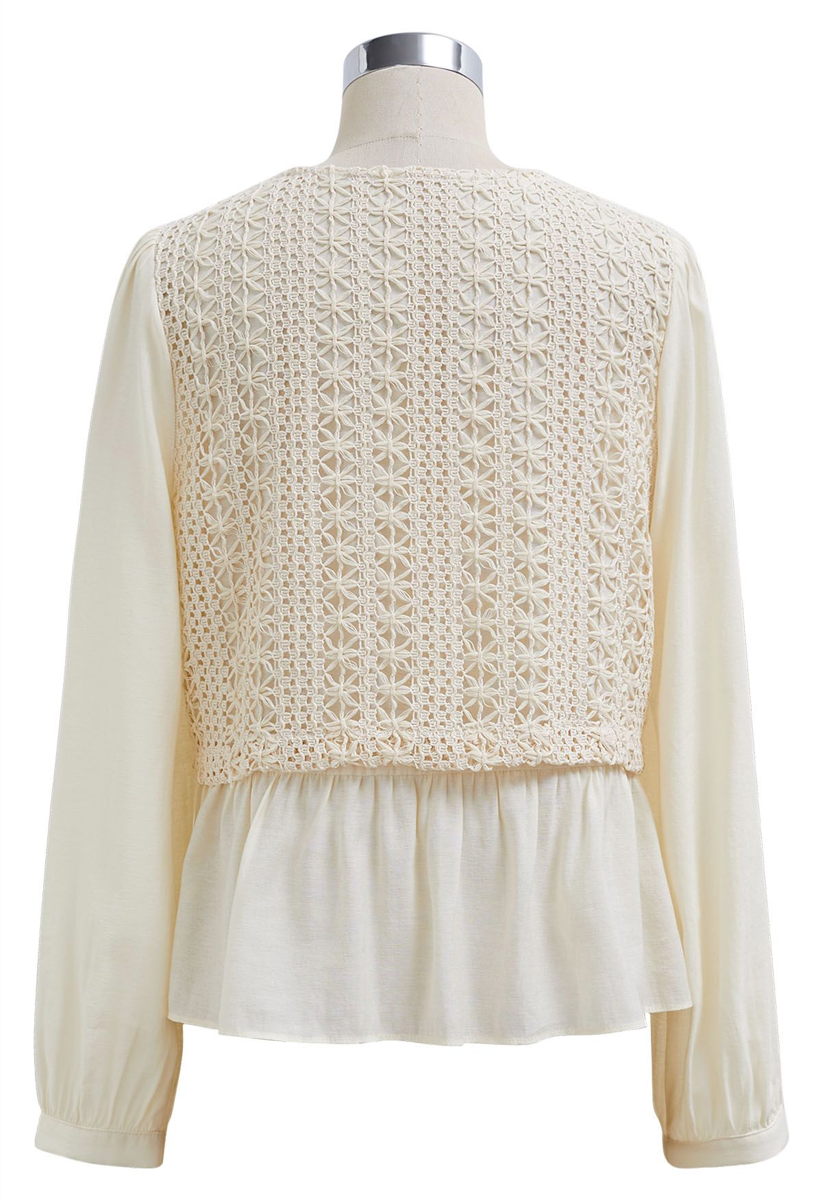 Chemise boutonnée en crochet confortable au toucher