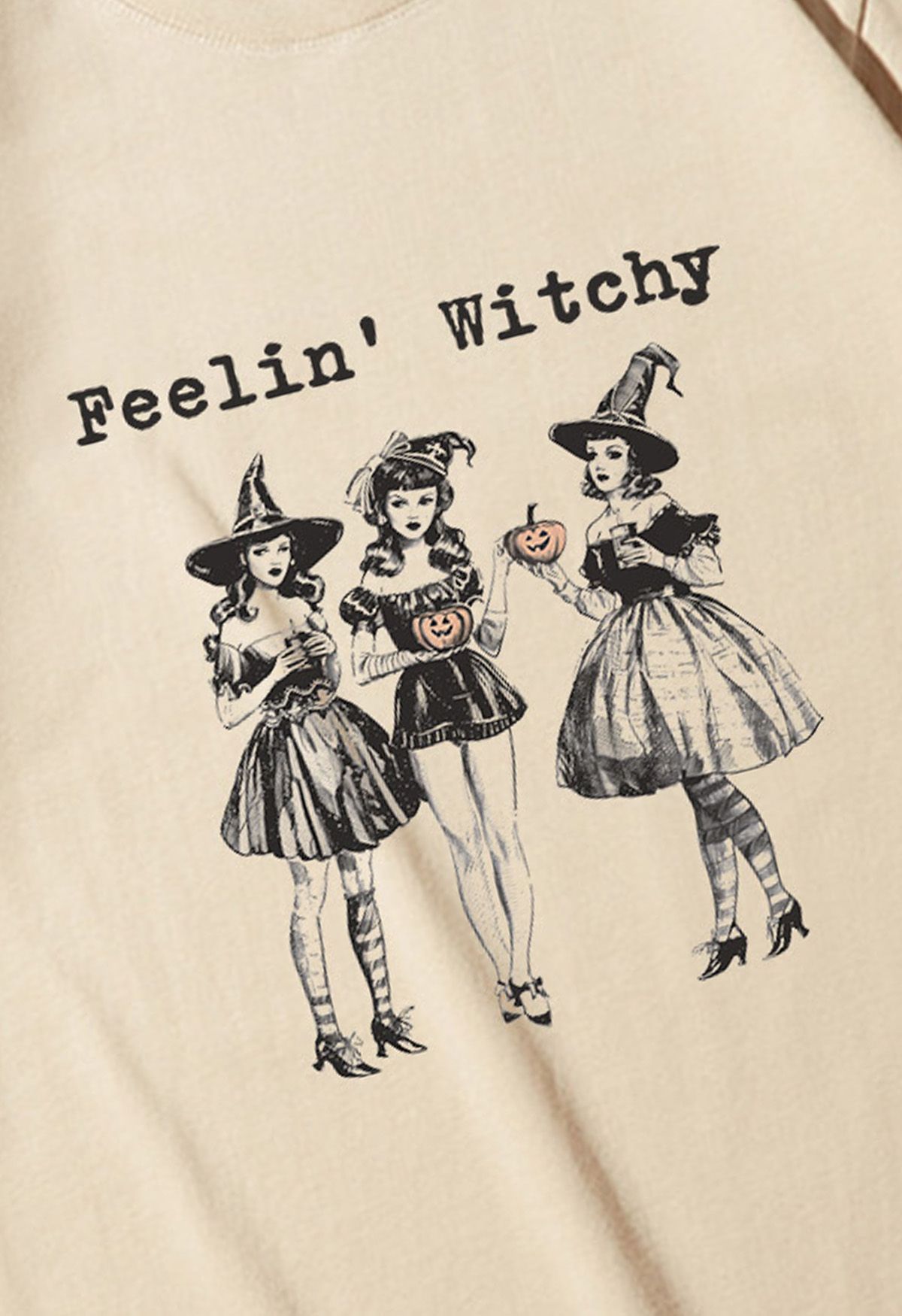 T-shirt à motif girly « Feelin' Witchy »