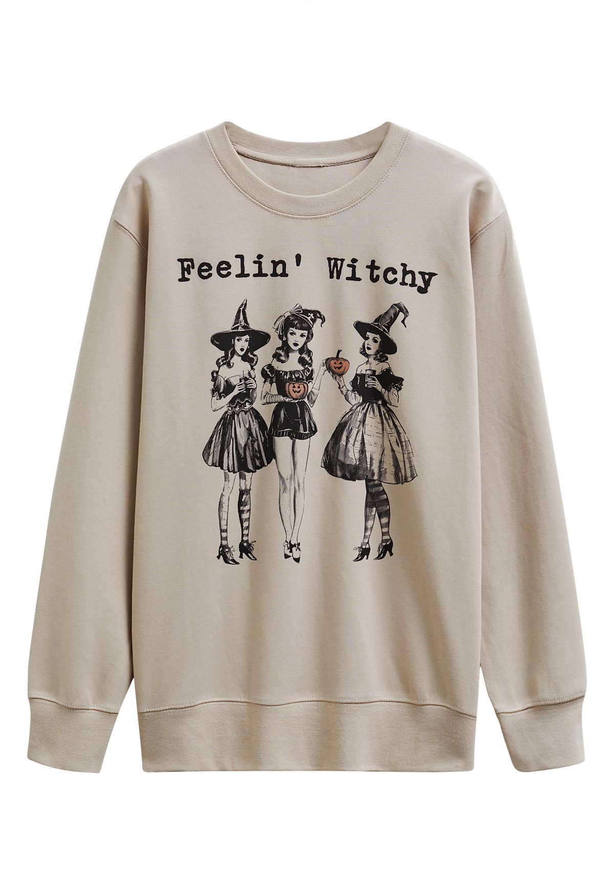 Sweat-shirt à motif girly « Feelin' Witchy »