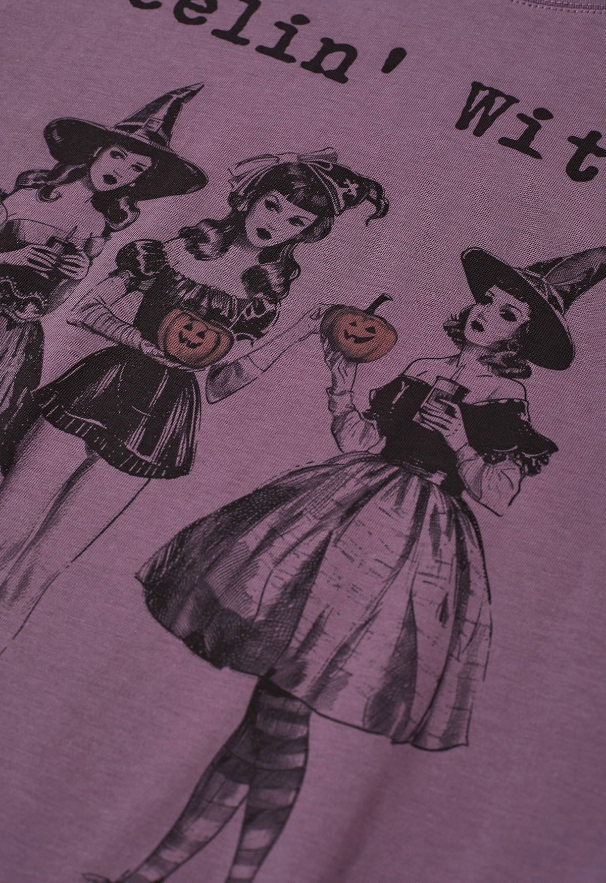 T-shirt à motif girly « Feelin' Witchy »