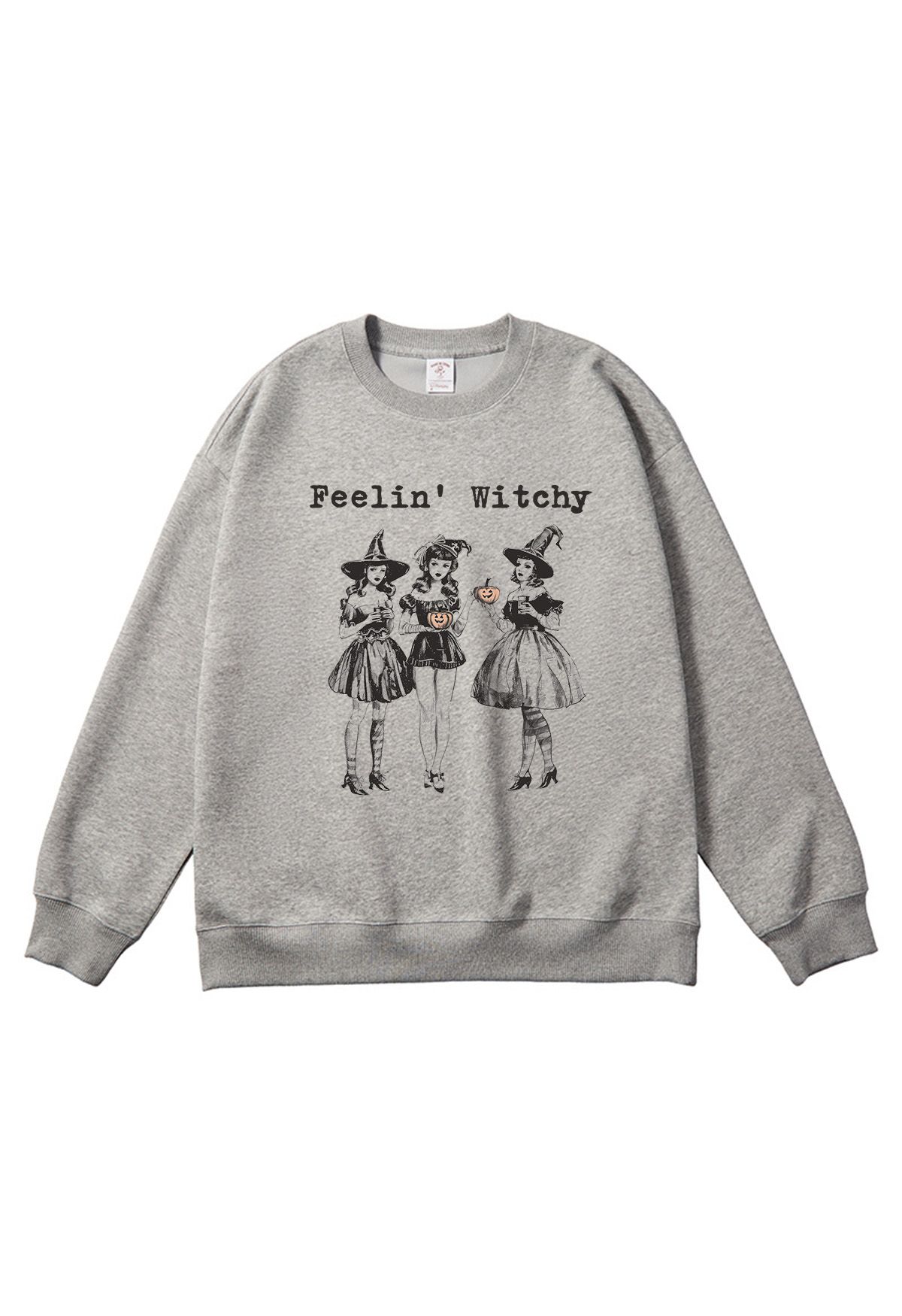 Sweat-shirt à motif girly « Feelin' Witchy »