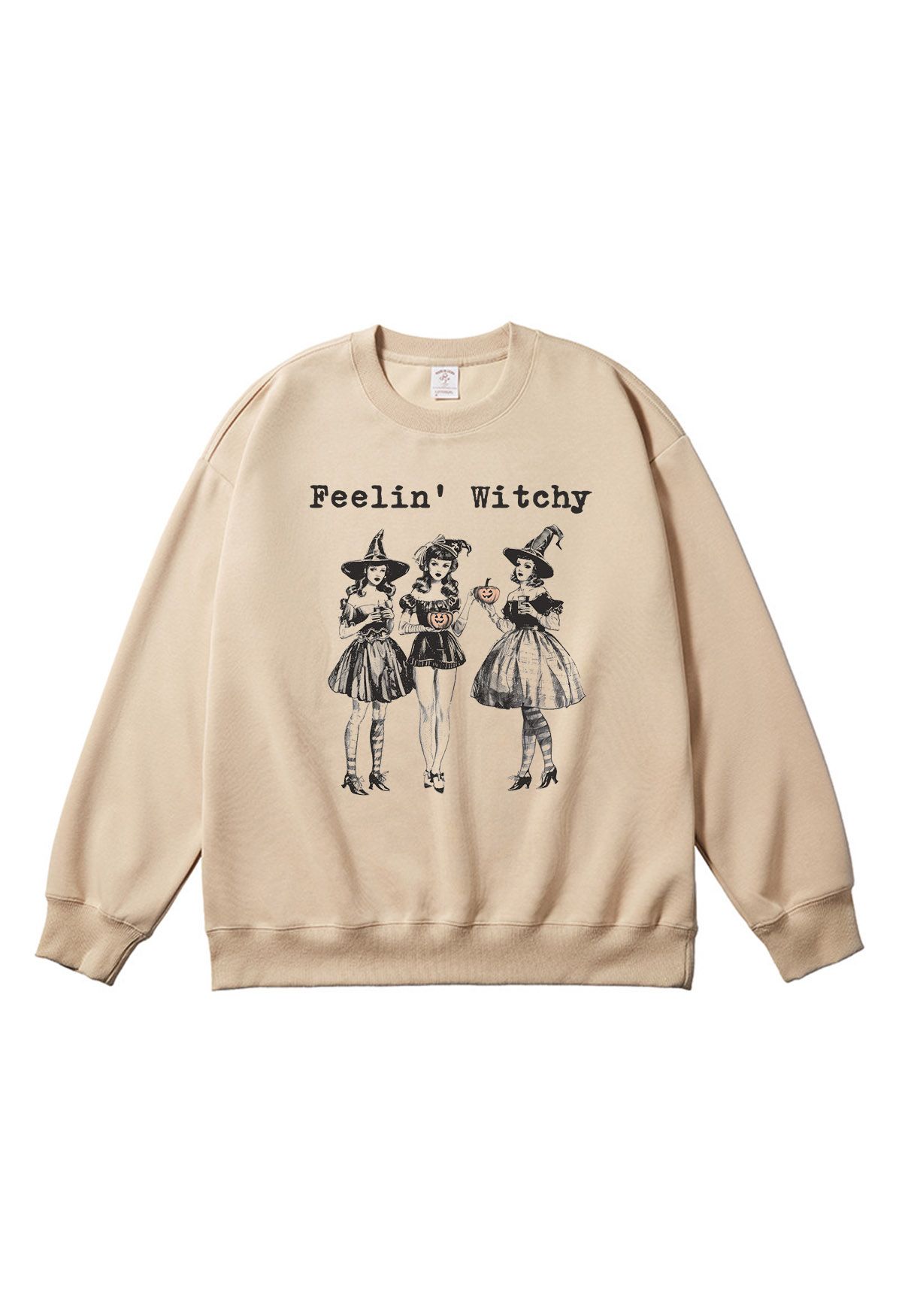 Sweat-shirt à motif girly « Feelin' Witchy »