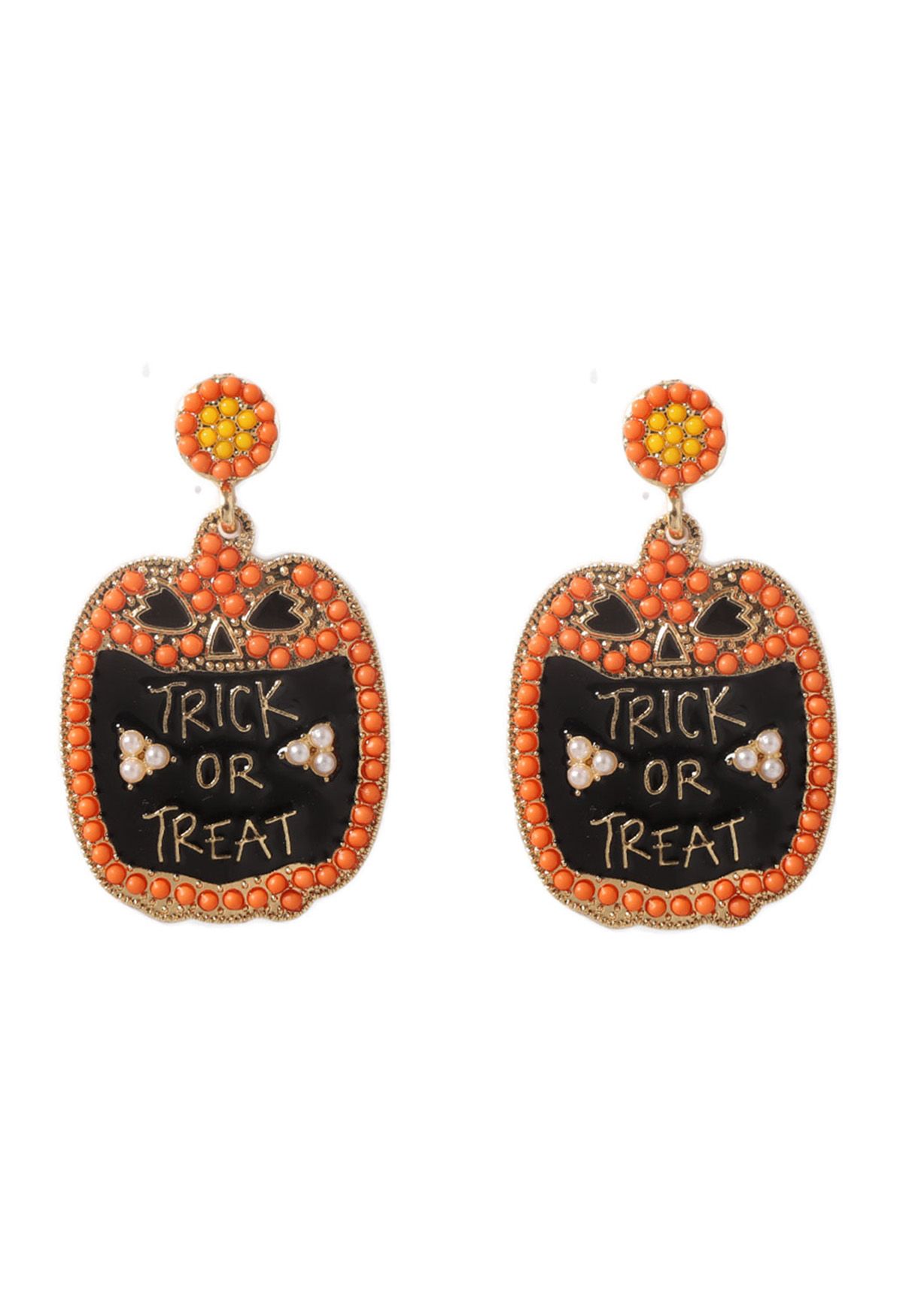 Boucles d'oreilles en alliage perlé Trick or Treat