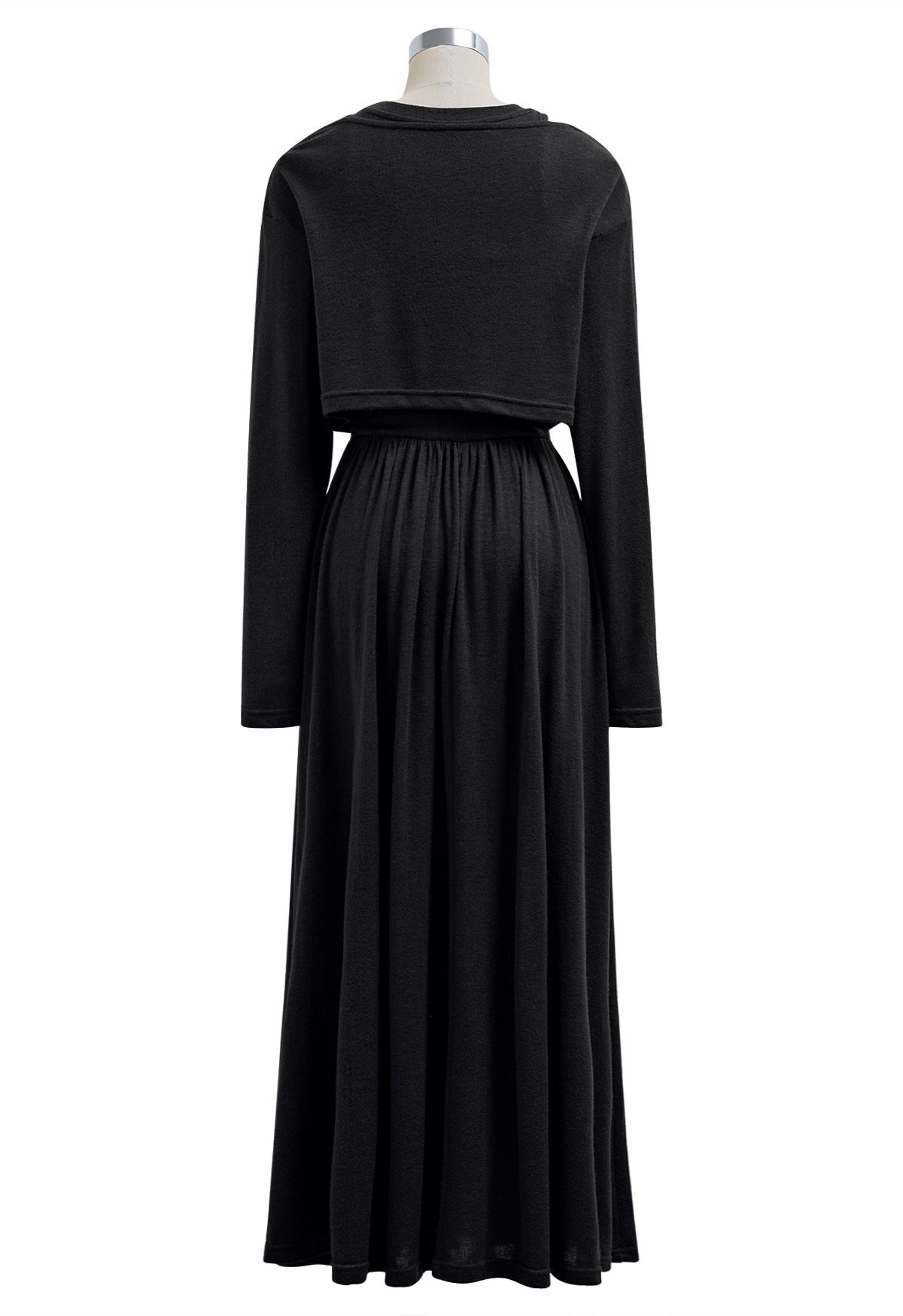 Robe Twinset en tricot torsadé sur le devant Limitless Charm en noir