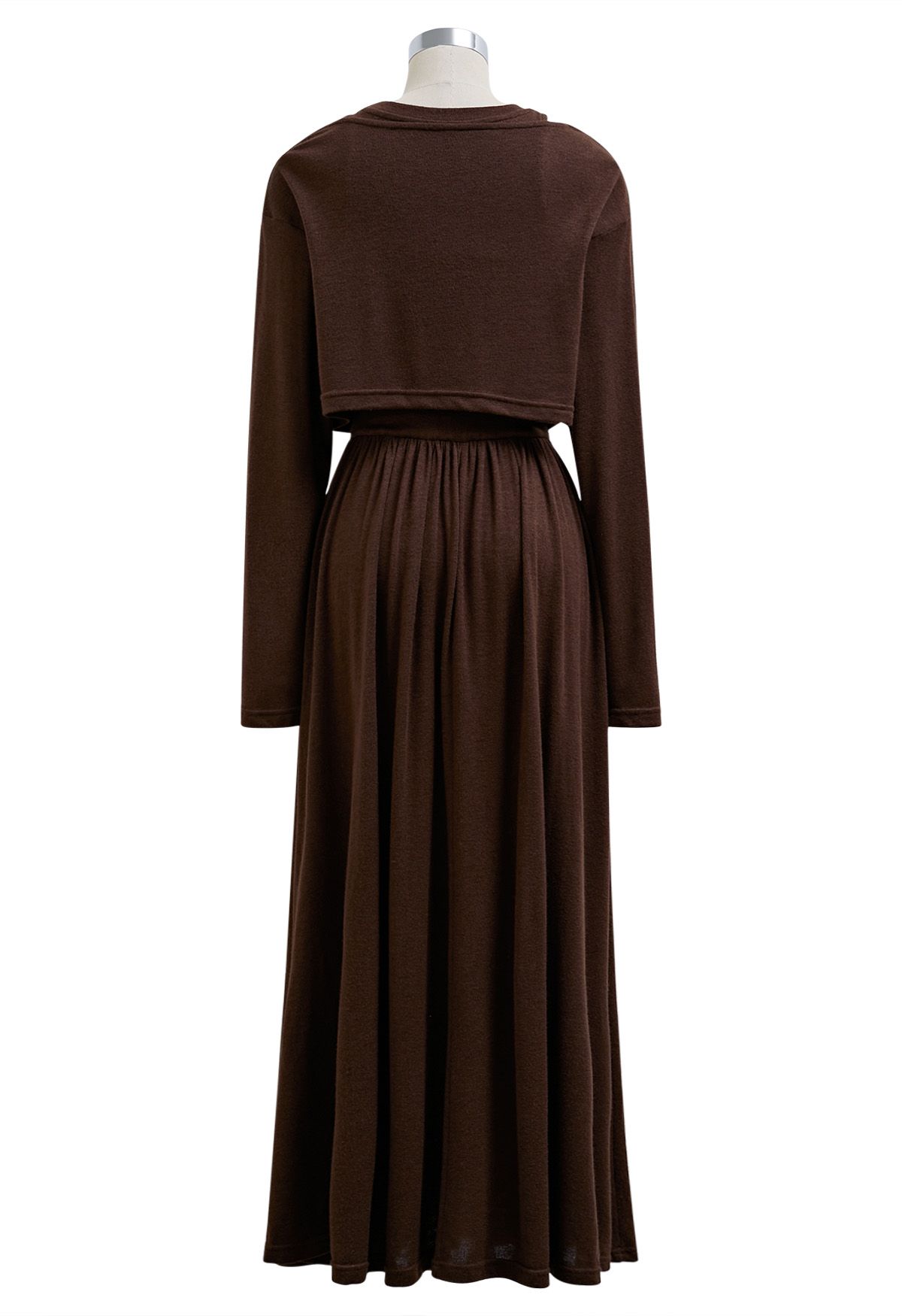 Robe Twinset en tricot torsadé sur le devant Limitless Charm en marron