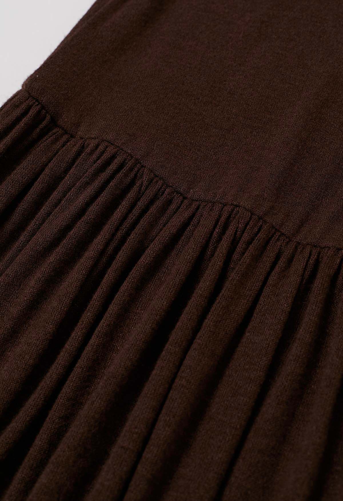 Robe Twinset en tricot torsadé sur le devant Limitless Charm en marron