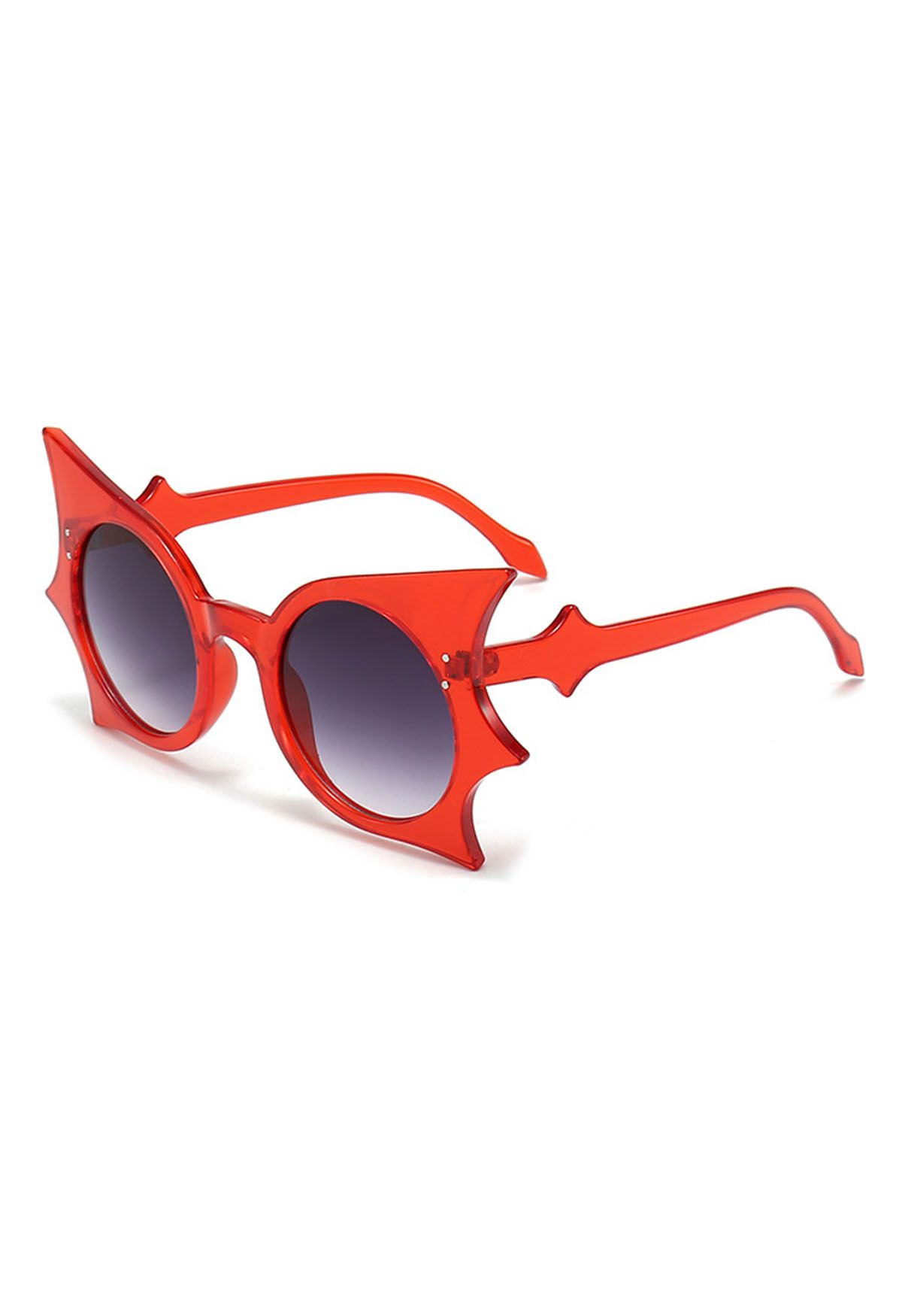 Lunettes de soleil Midnight Bat Wing en rouge