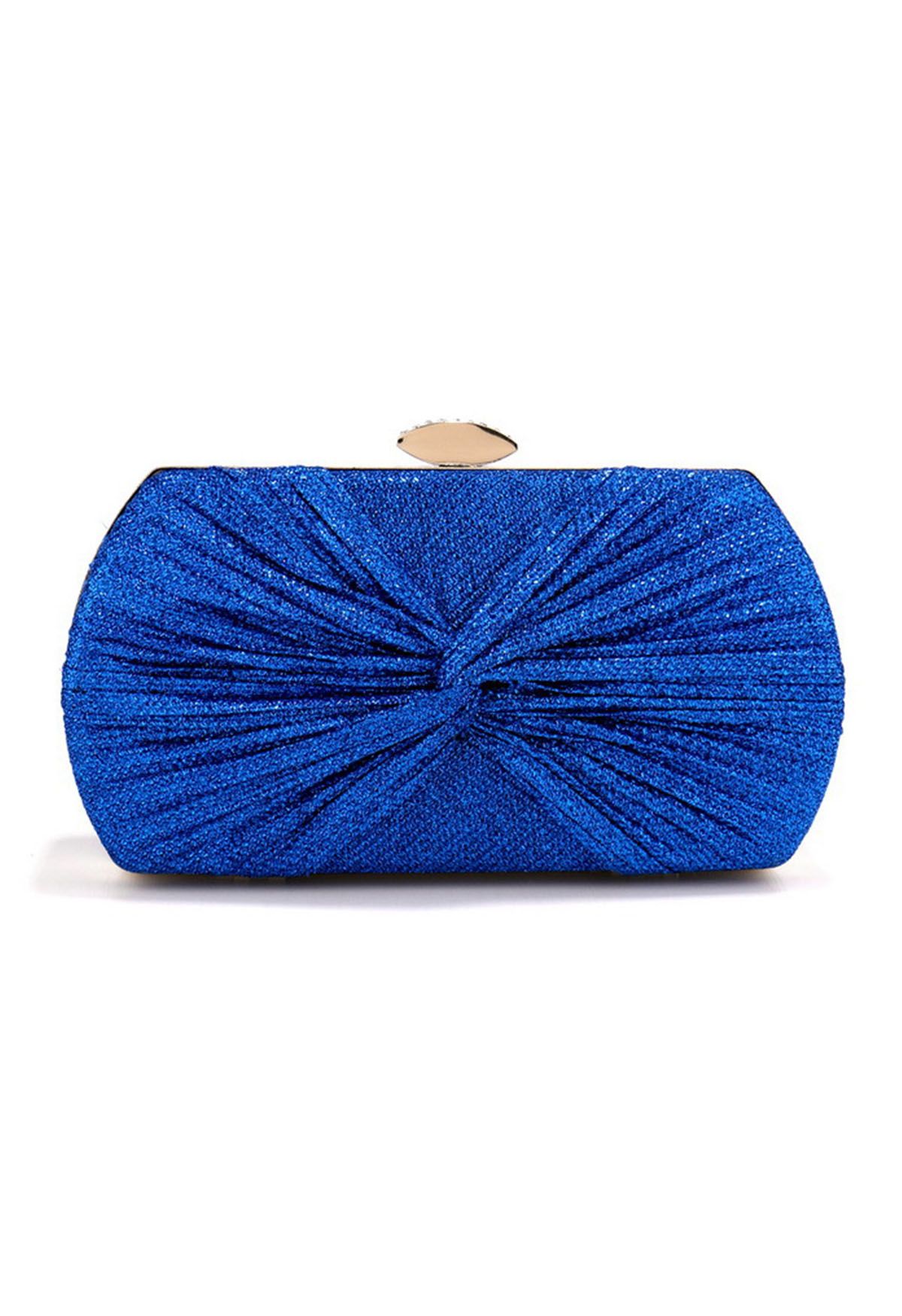 Pochette nouée Shining Gift en bleu royal