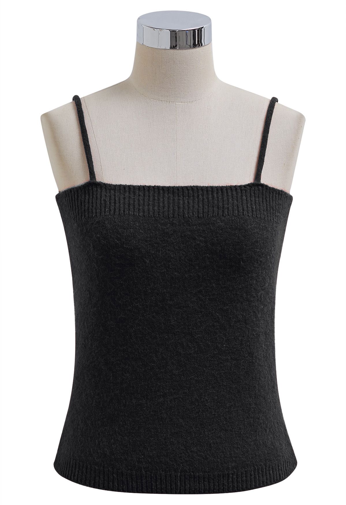 Ensemble haut camisole et pull à nœud papillon fascinant en noir