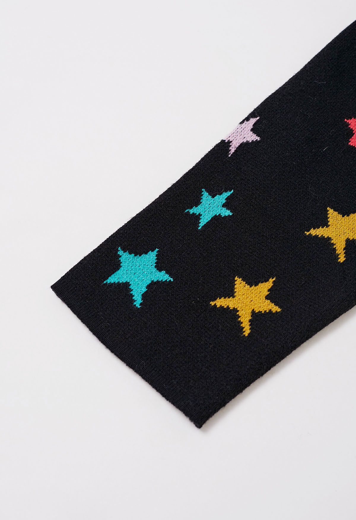 Pull en tricot à manches cloches Cosmic Charm Star en noir