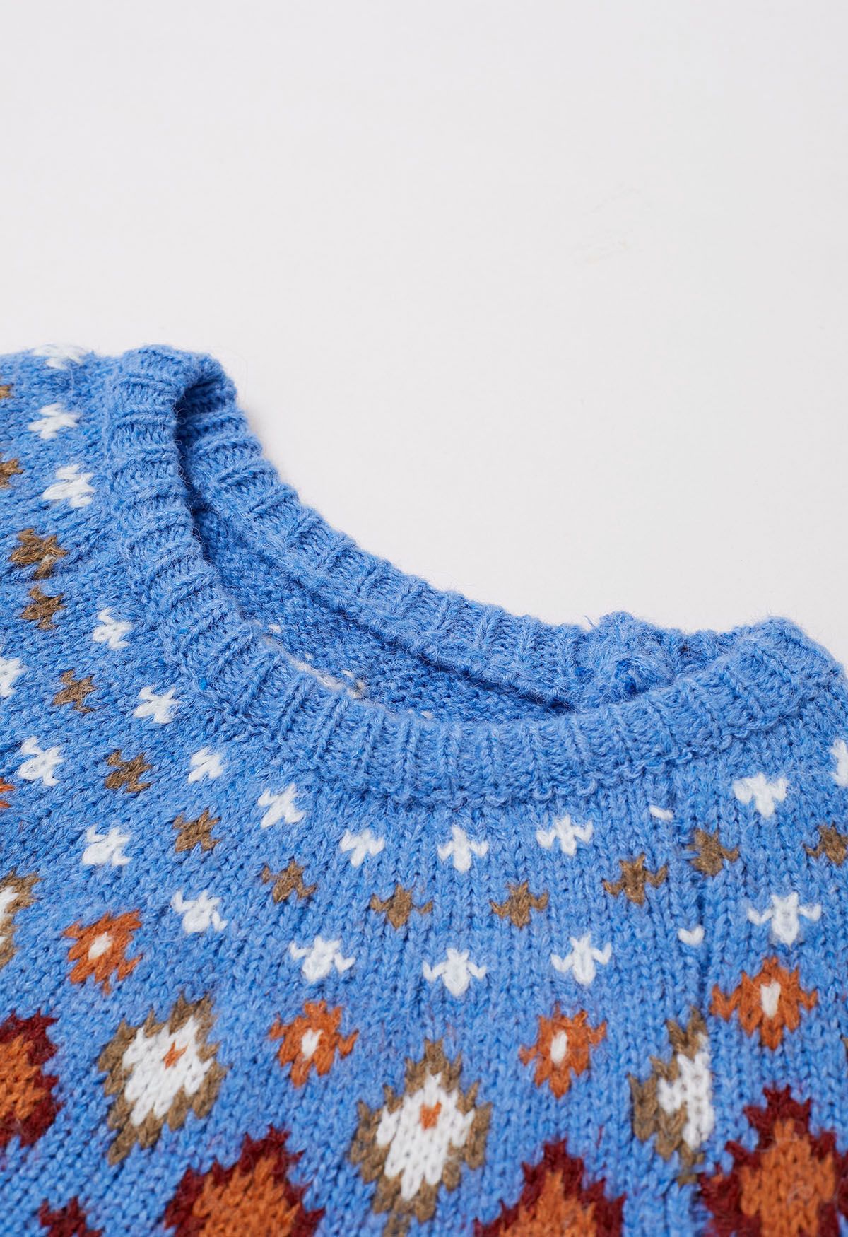 Pull et jersey Fair Isle Wonderland Flocon de neige et bleu