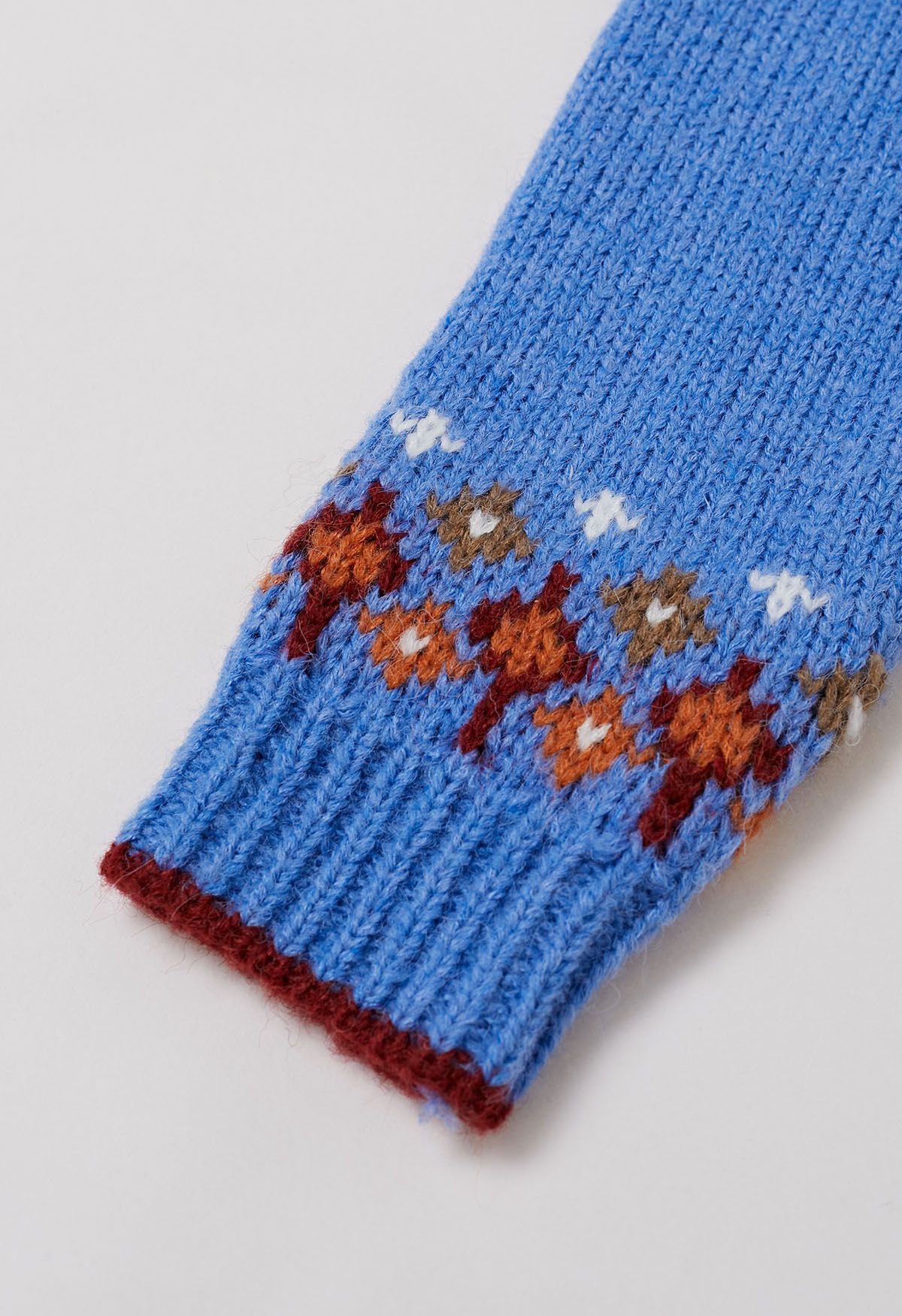 Pull et jersey Fair Isle Wonderland Flocon de neige et bleu