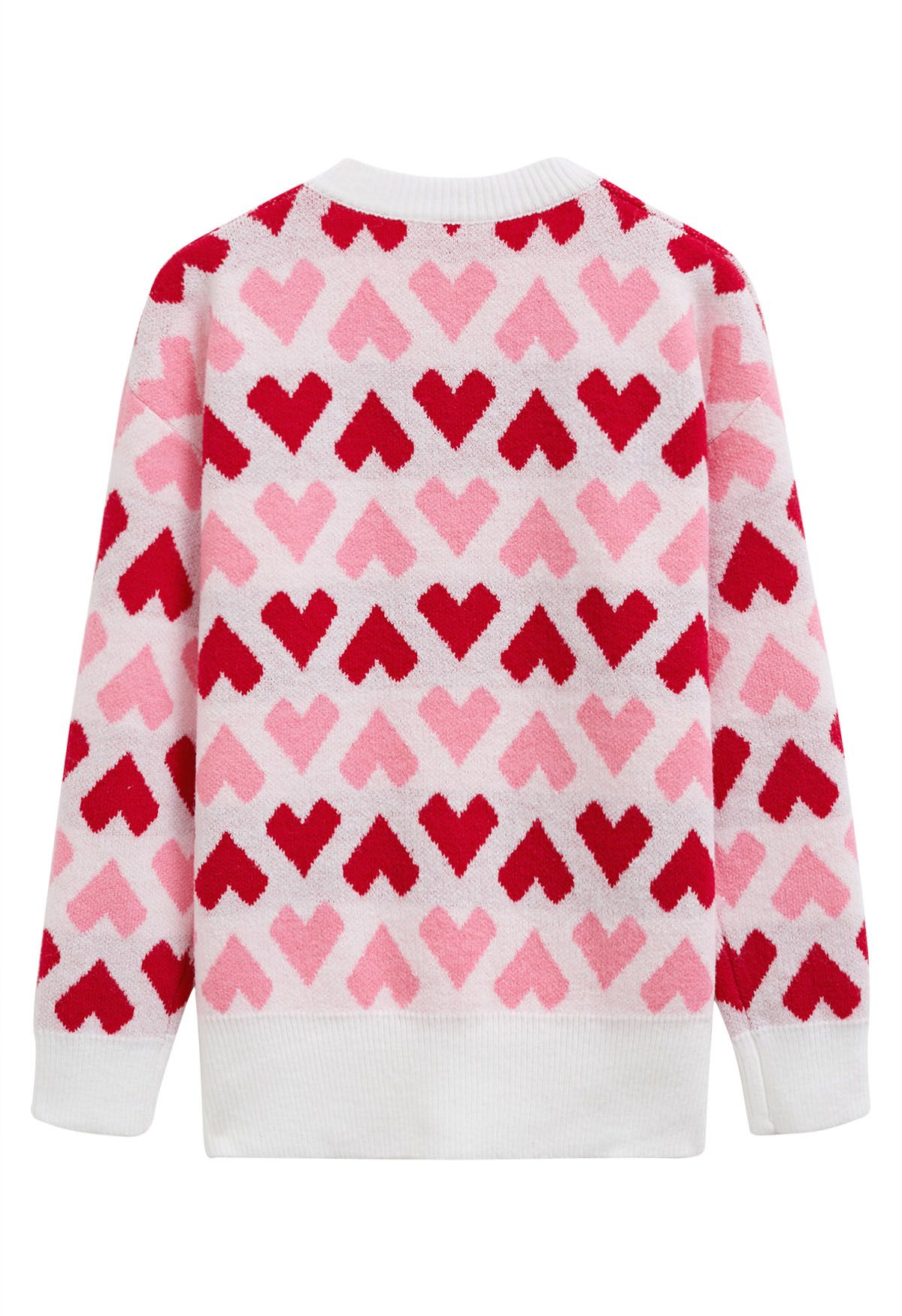 Pull ras du cou en tricot blanc Endless Love