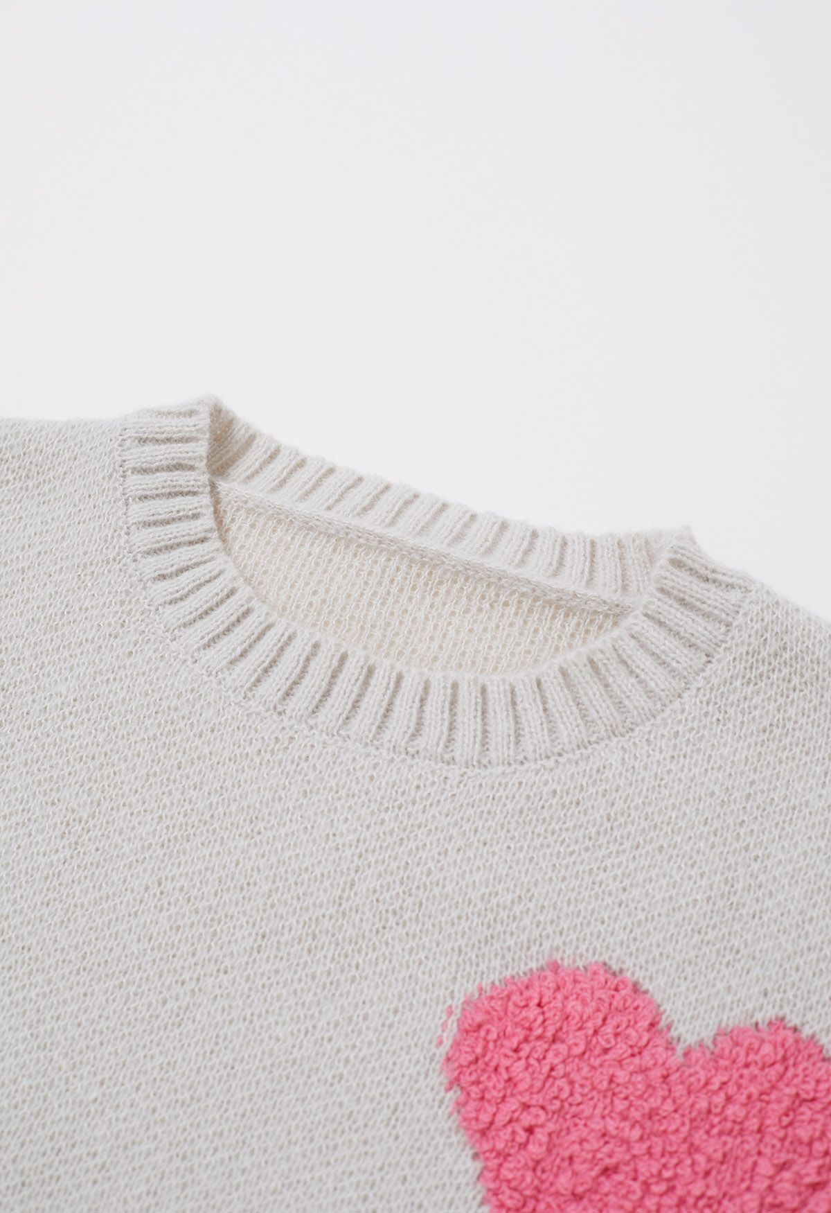 Pull ras du cou en maille jacquard Only Love