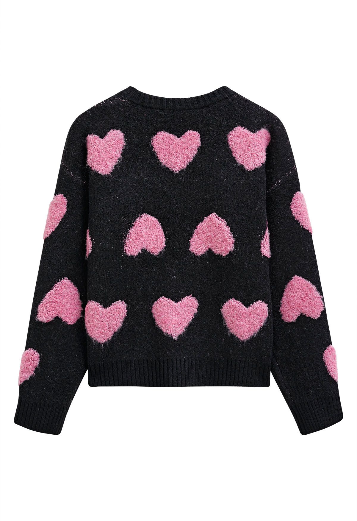 Pull ras du cou en maille jacquard Passionate Love