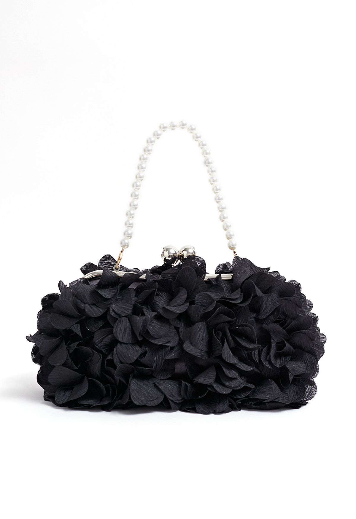 Sac à main à chaîne en perles inspiré de Bloom en noir